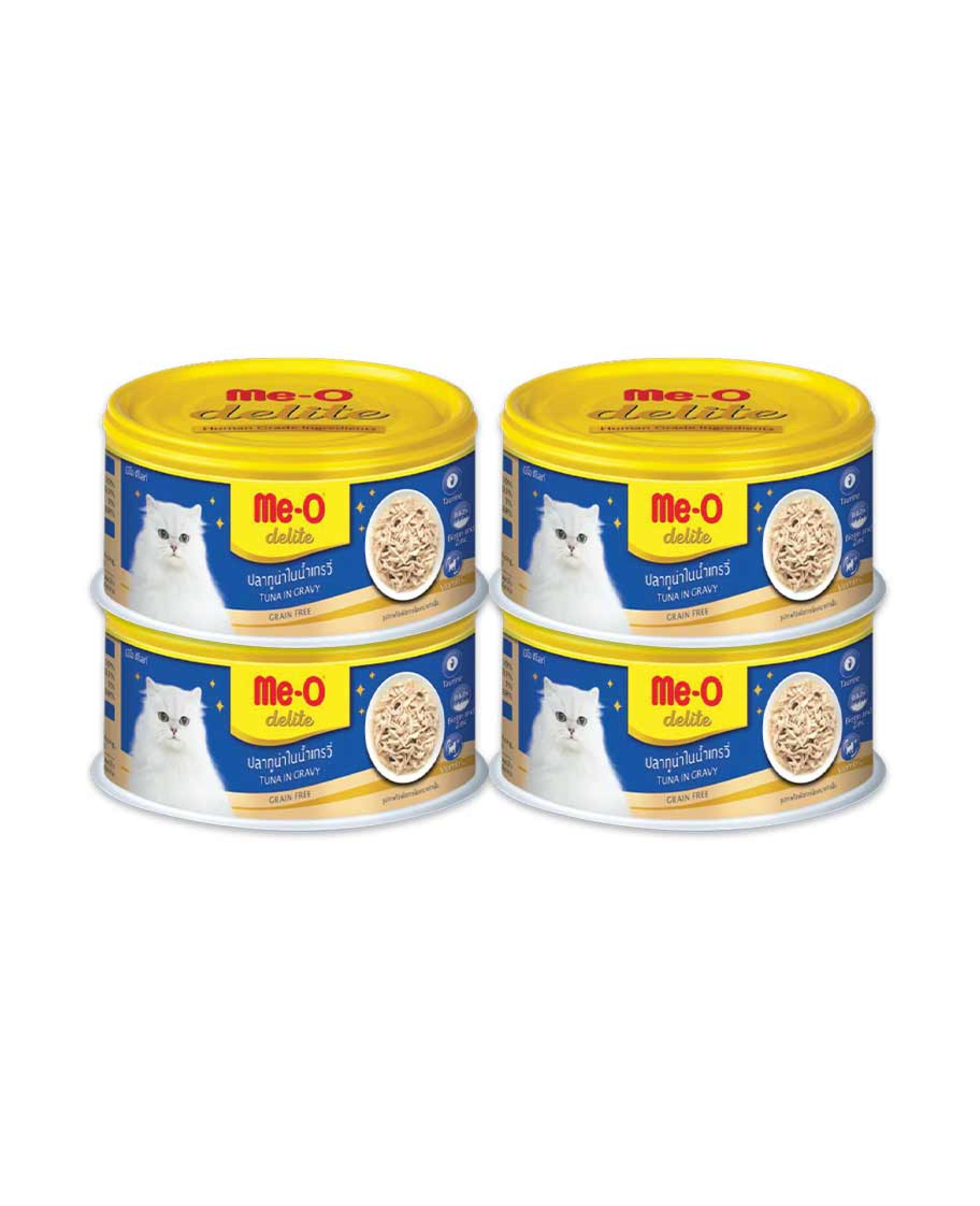 Me-o Delite Canned Cat Food Assorted 4x80gm