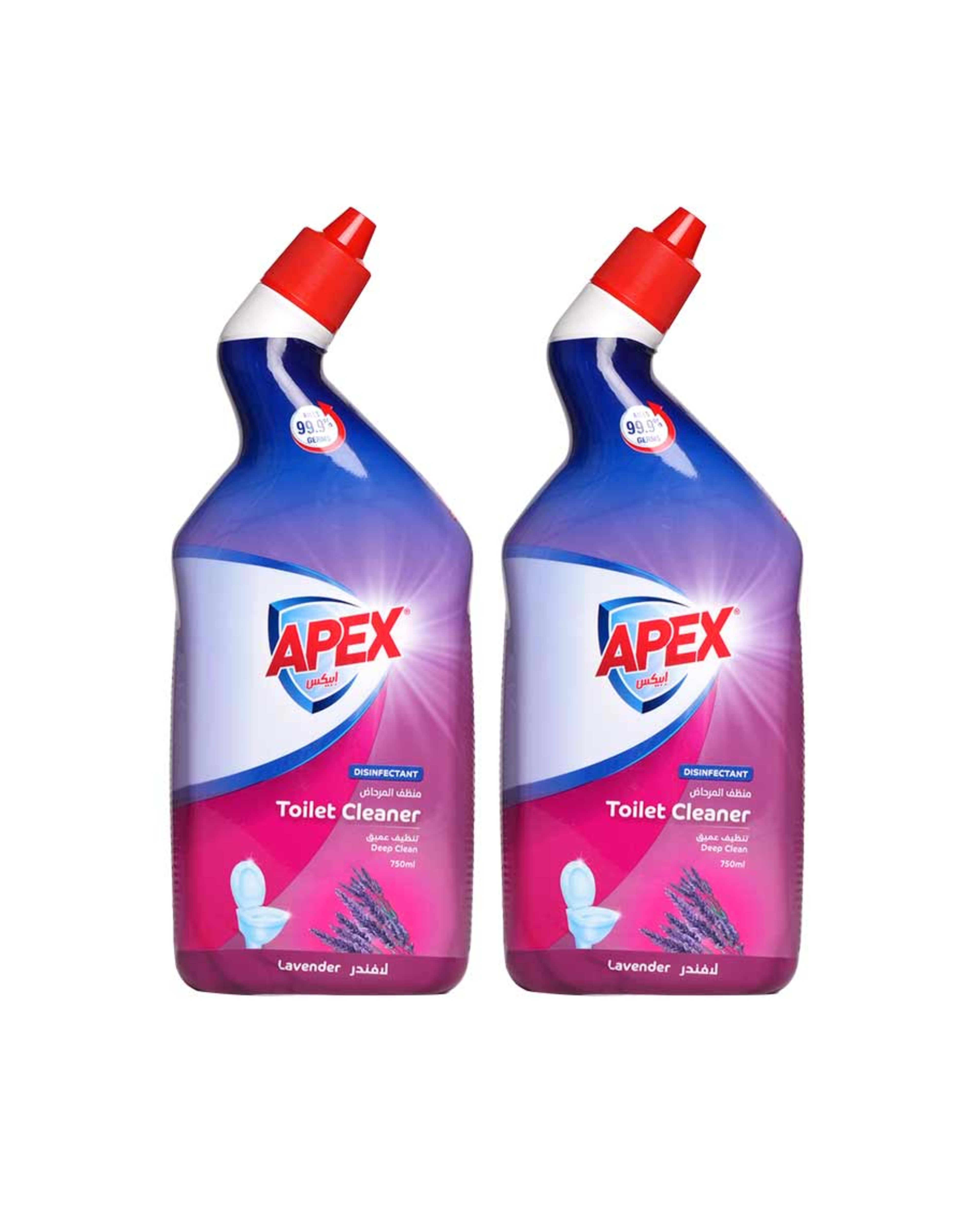Apex Disinfectant Toilet Cleaner Lavender 2x750ml