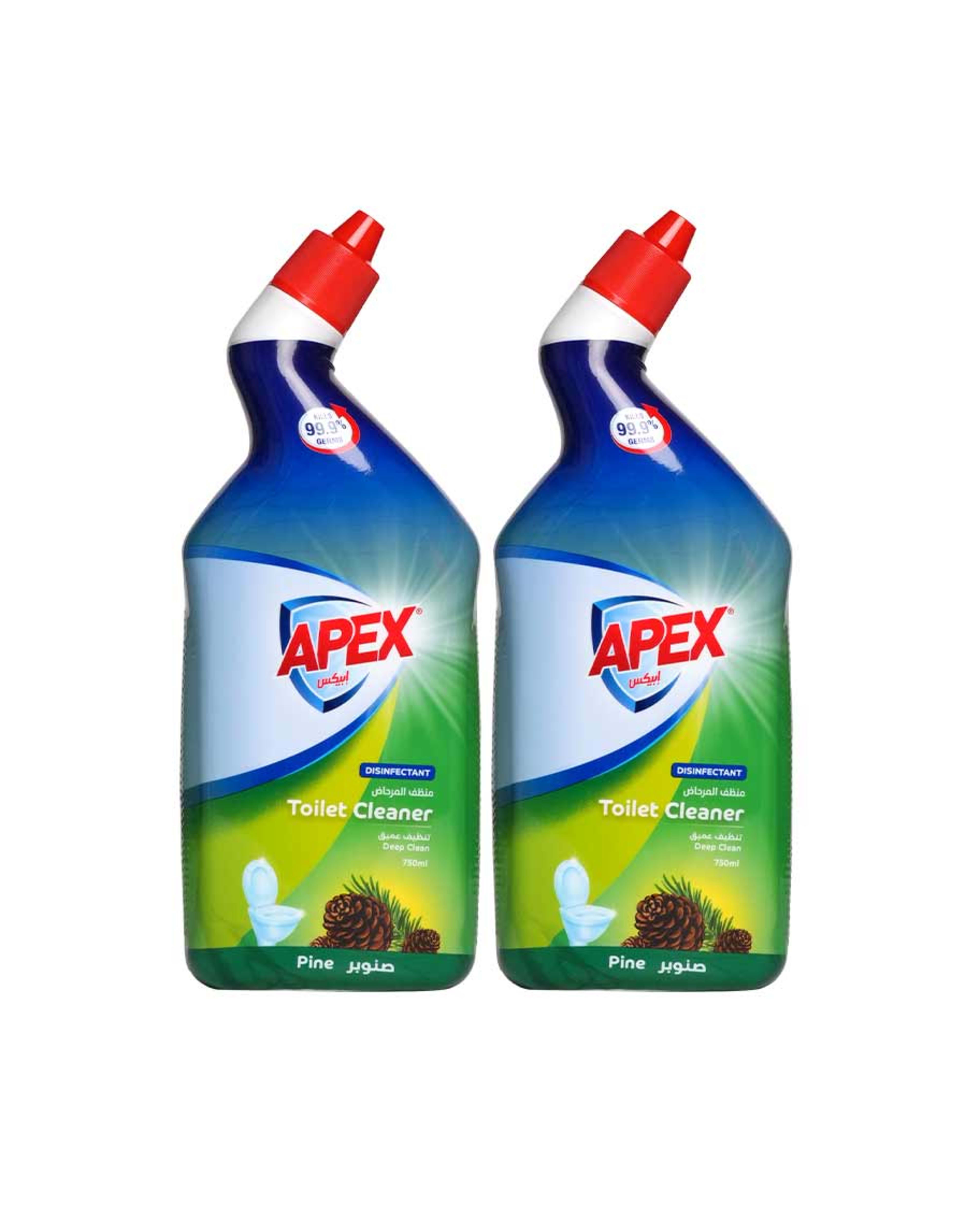 Apex Disinfectant Toilet Cleaner Pine 2x750ml