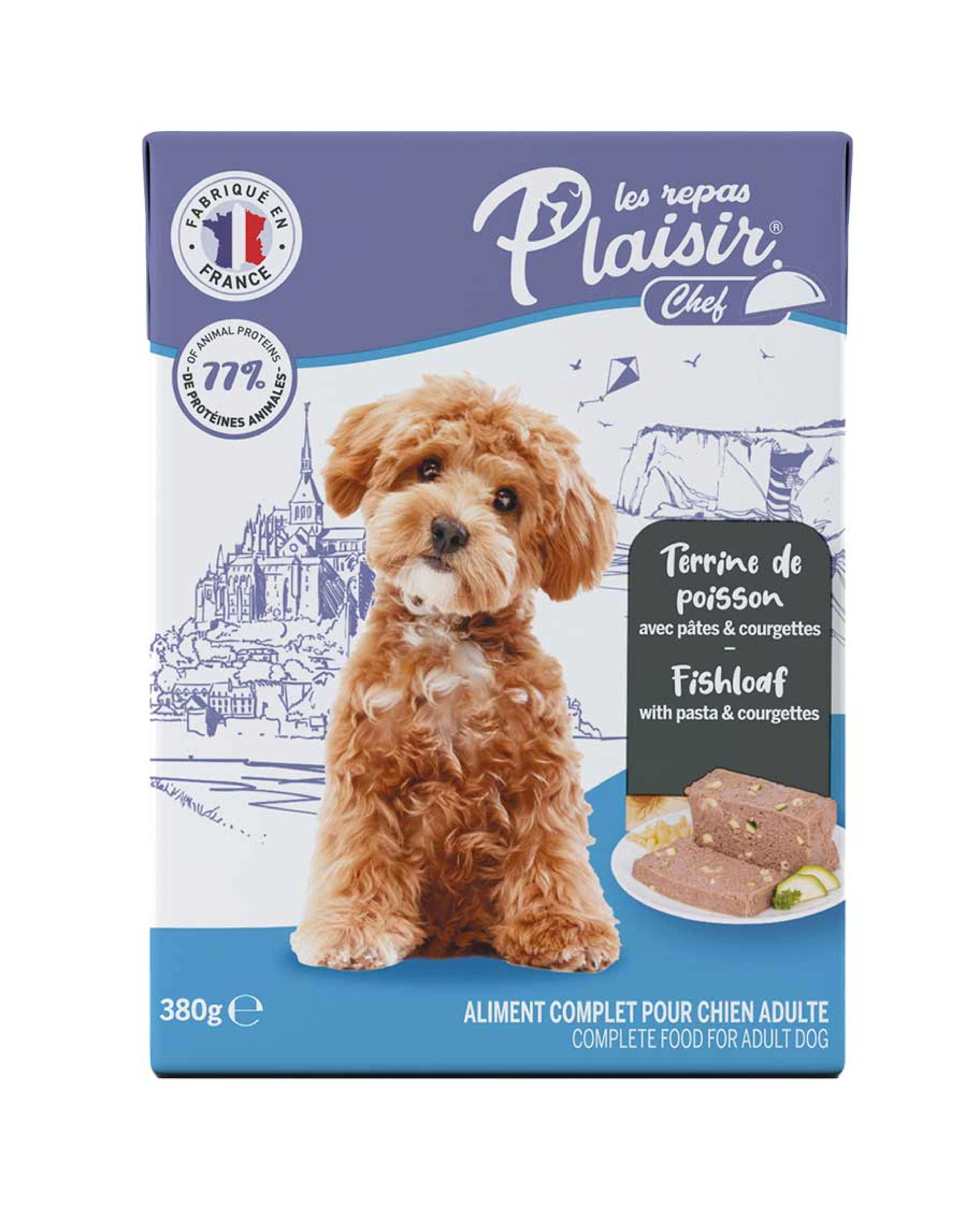 Plaisir Chef Dog Fish Loaf with Pasta & Courgettes 380gm