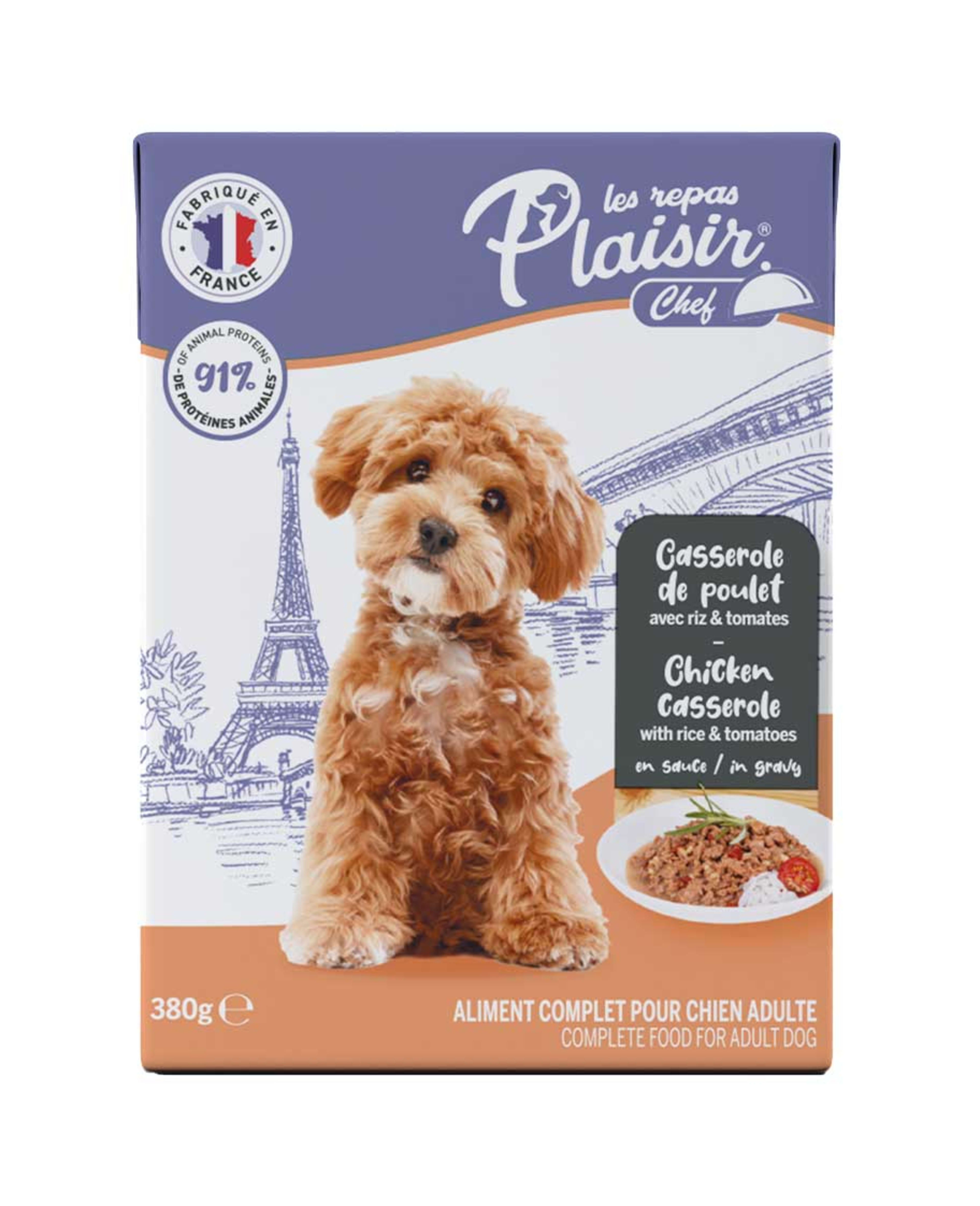 Plaisir Chef Dog Chicken Casserole with Rice & Tomatoes 380gm