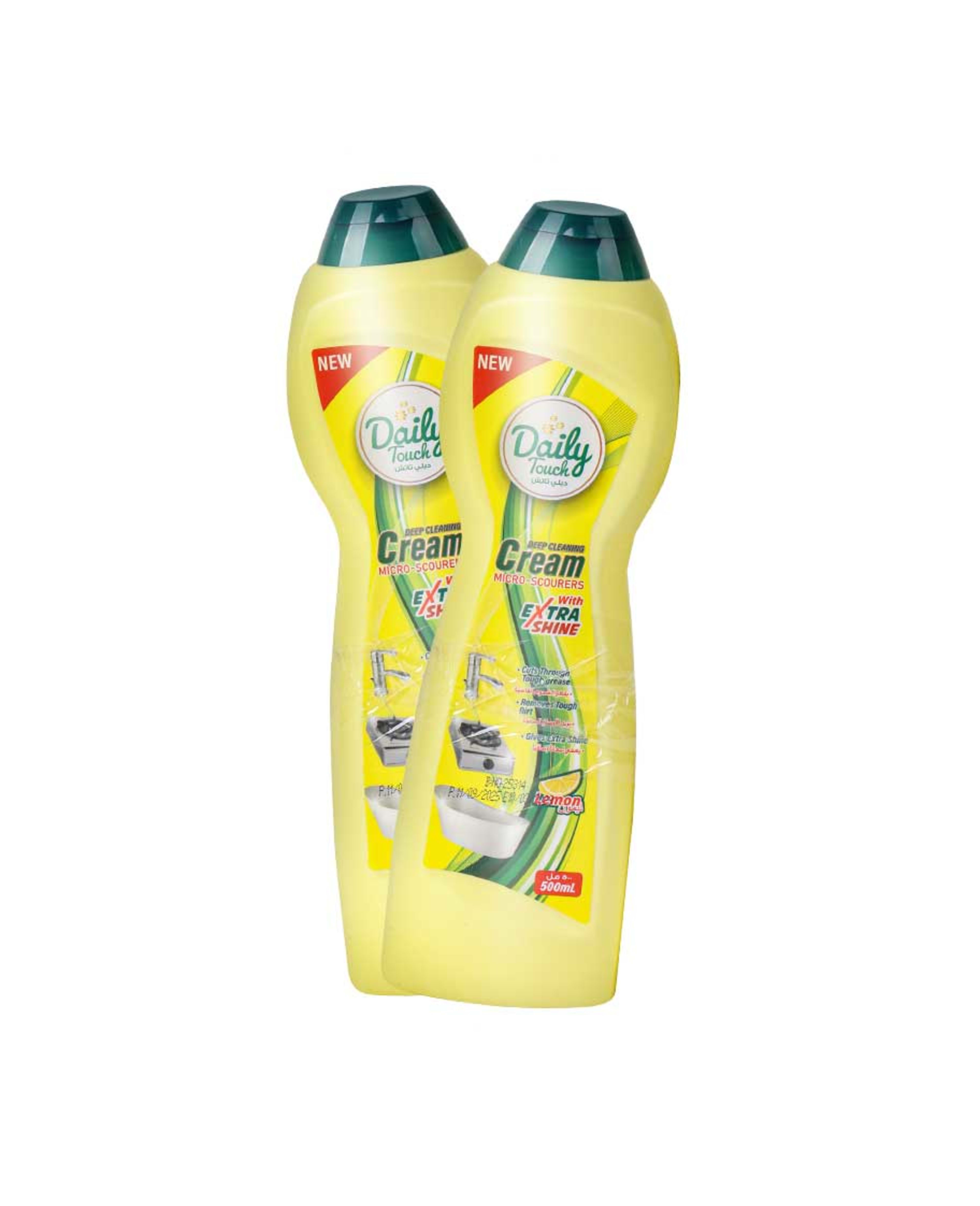Daily Touch Cream Micro-scourer with Extra Shine Lemon 2x500ml