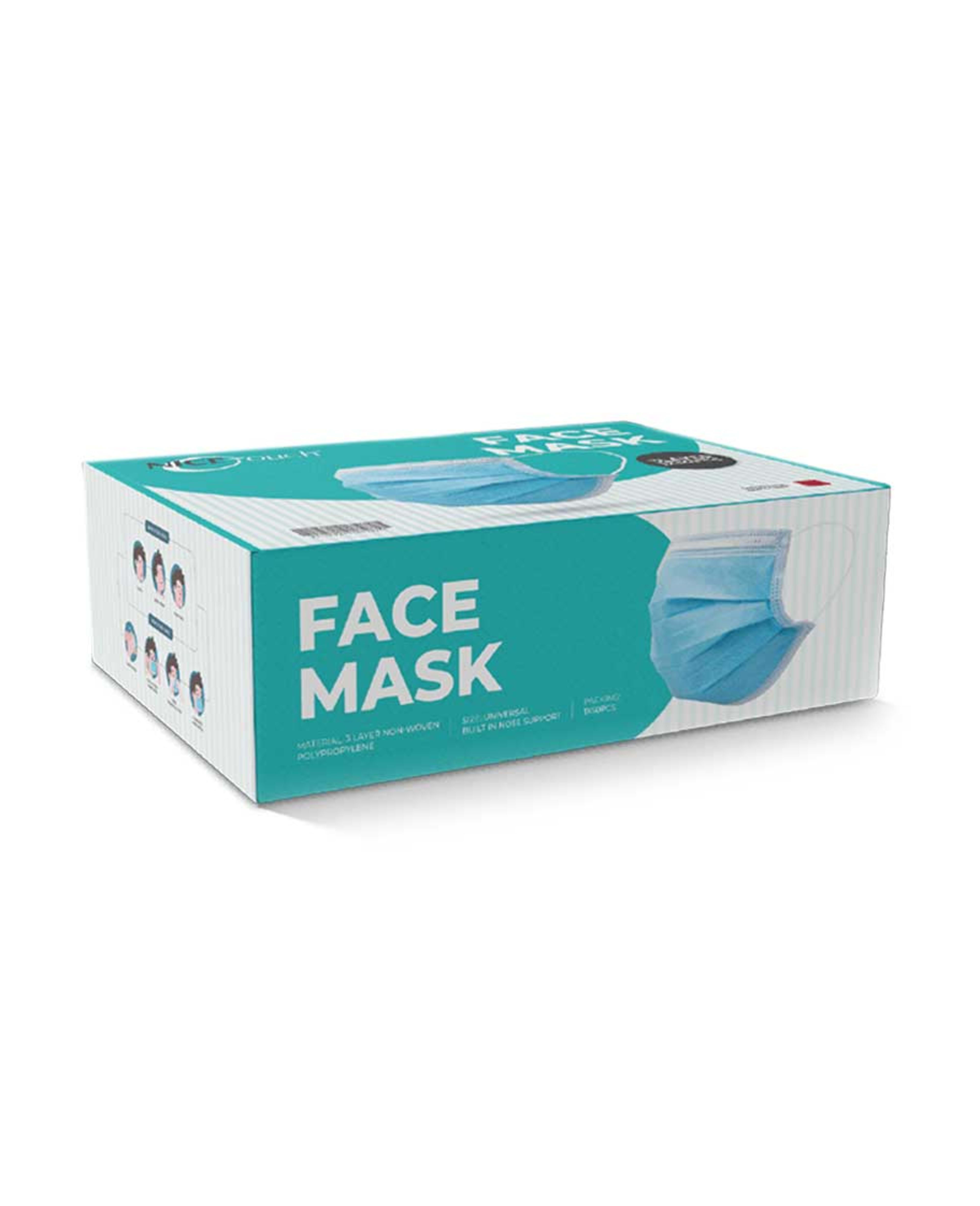 Nice Touch Disposable Face Mask Blue 3ply 50pcs