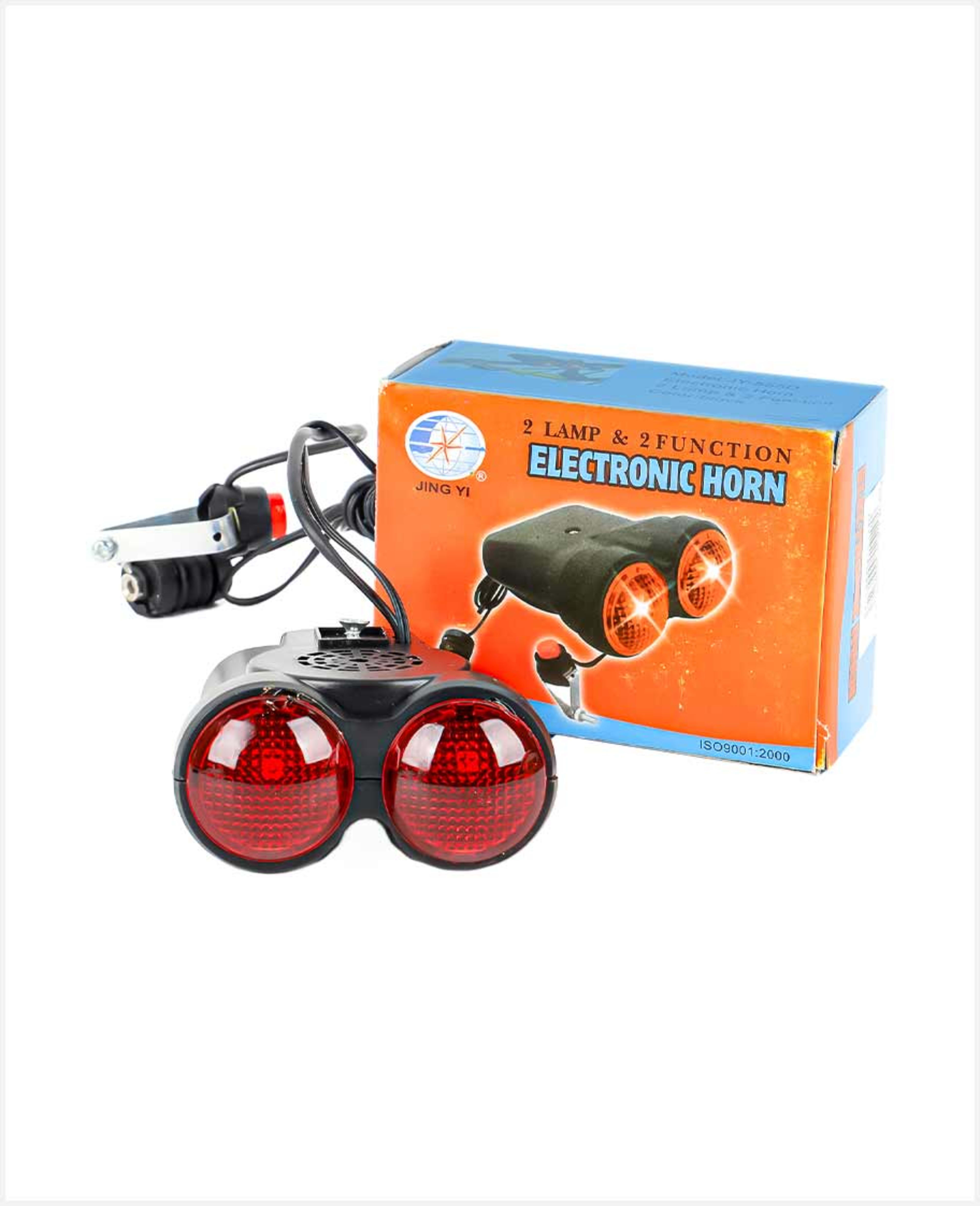 Jing Yi Bicycle Electric Horn 2 Lamp and 2 Function Jy-555d