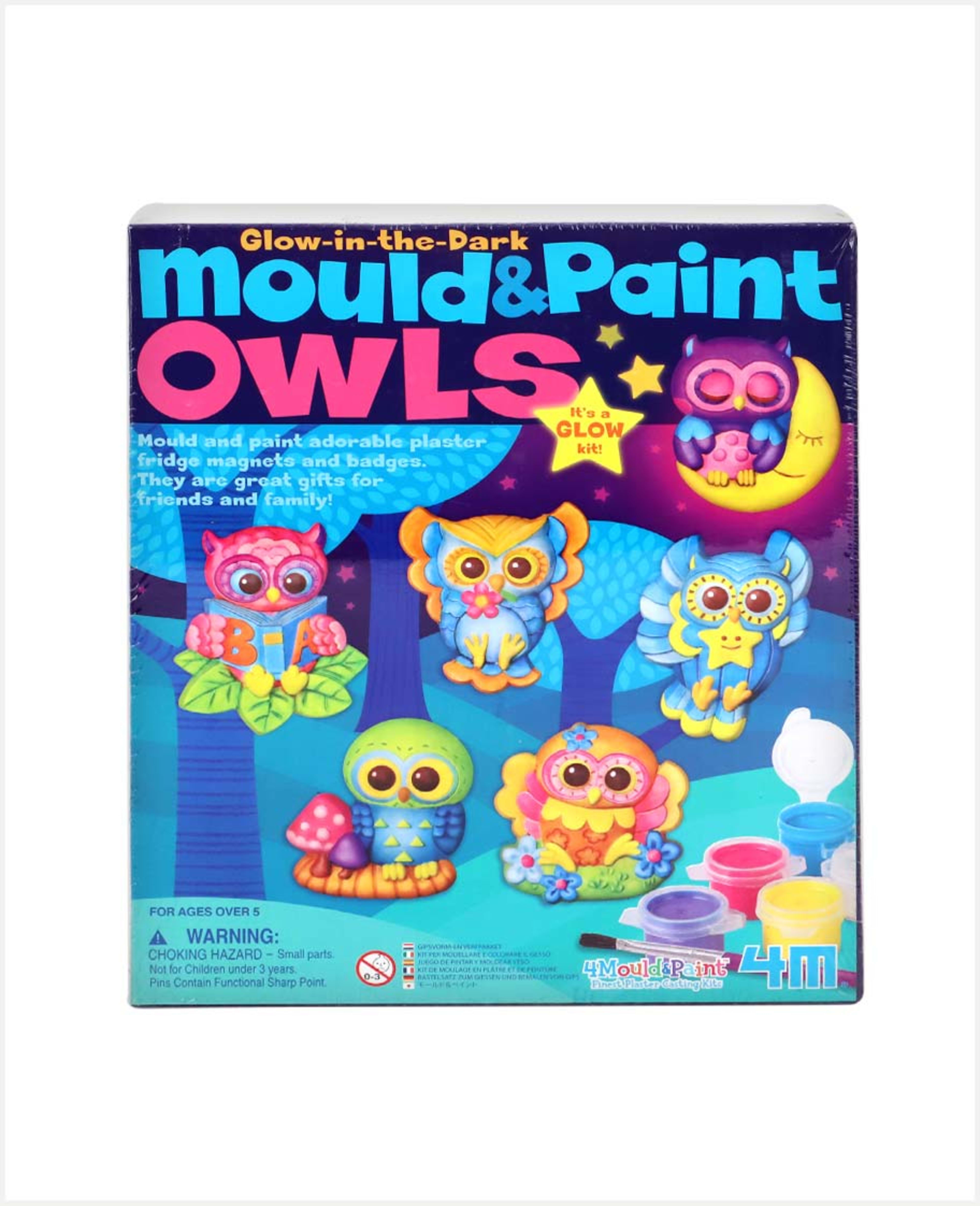4m Glow in the Dark Mould and Paint Owls 00-04654