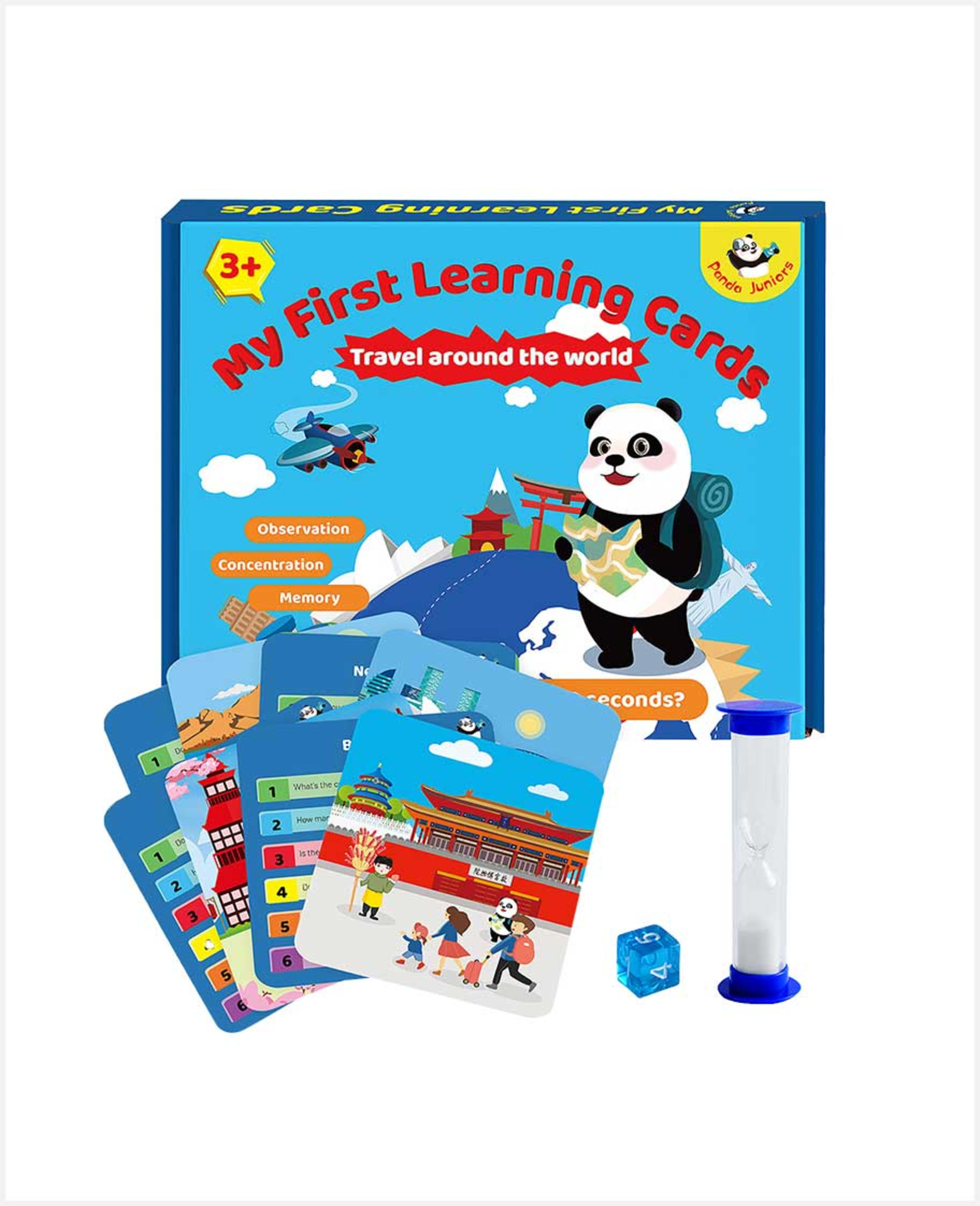 Panda Juniors My First Learn Card Travl Around World Pj002-1