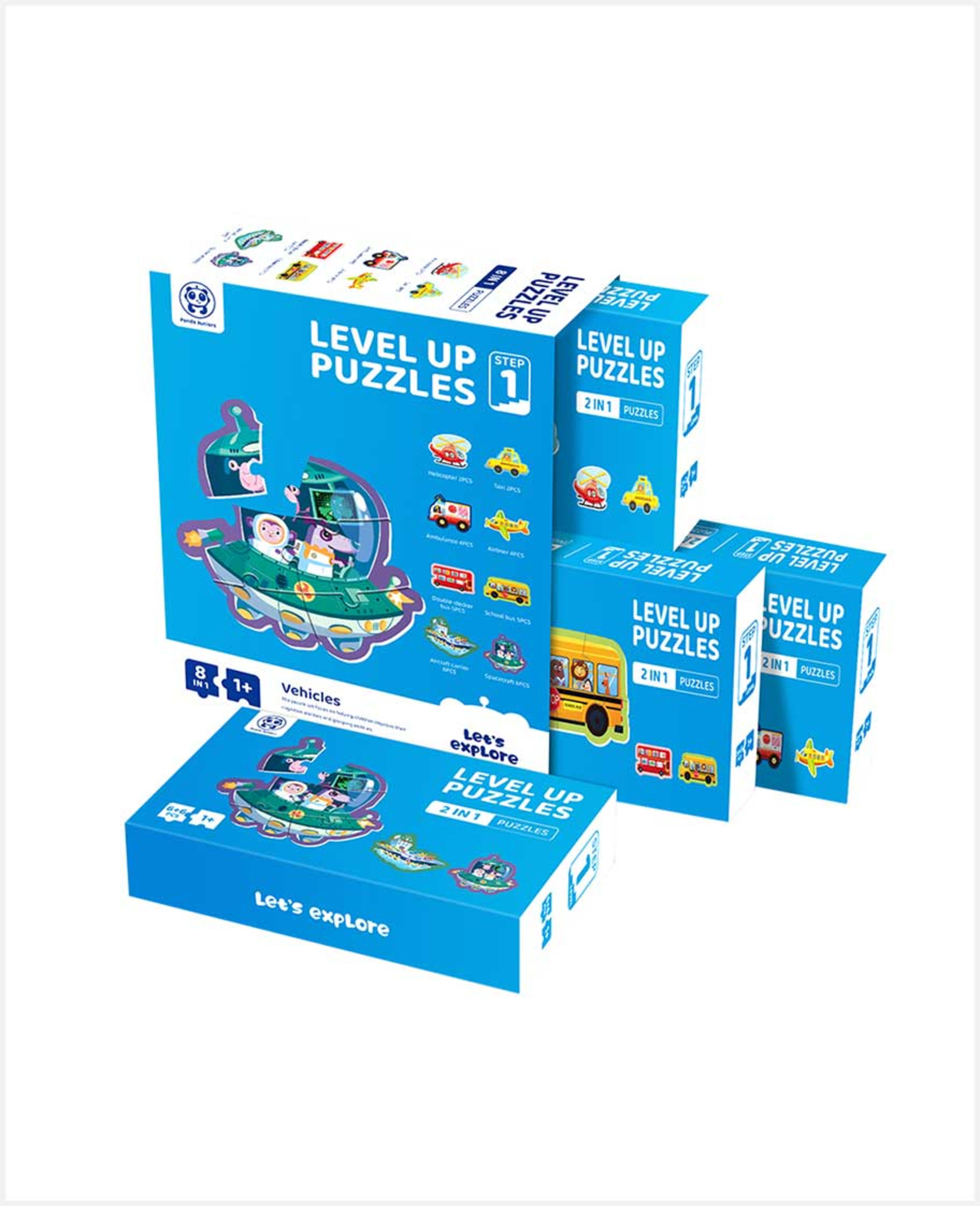 Panda Juniors 8in1 Level up Puzzles Step 1 Pj001-1-2