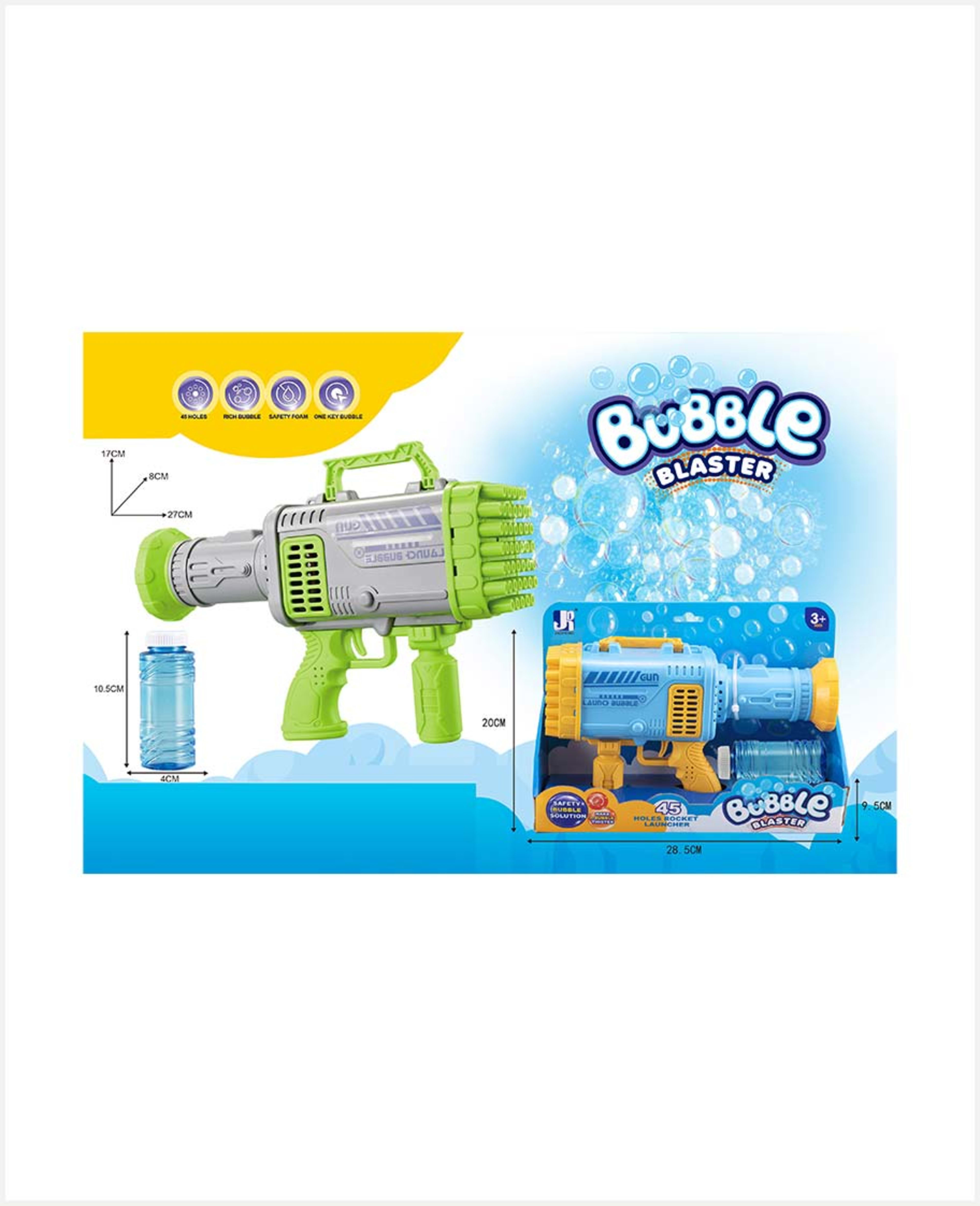 Jiadihong B/o Bubble Blaster 45 Holes Without Battery P81408