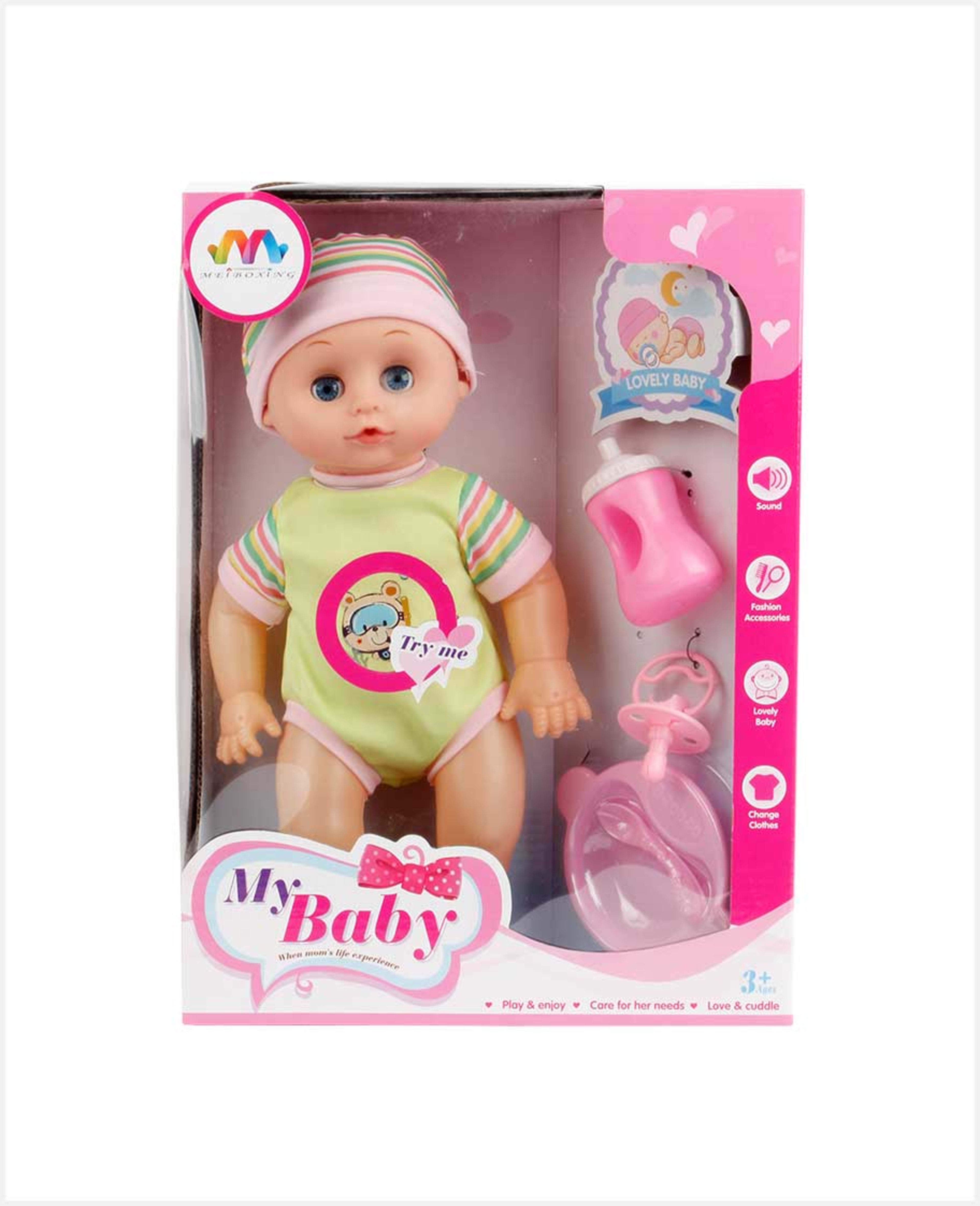 Meiboxing My Baby Body Doll Set with 12 Sounds M-3