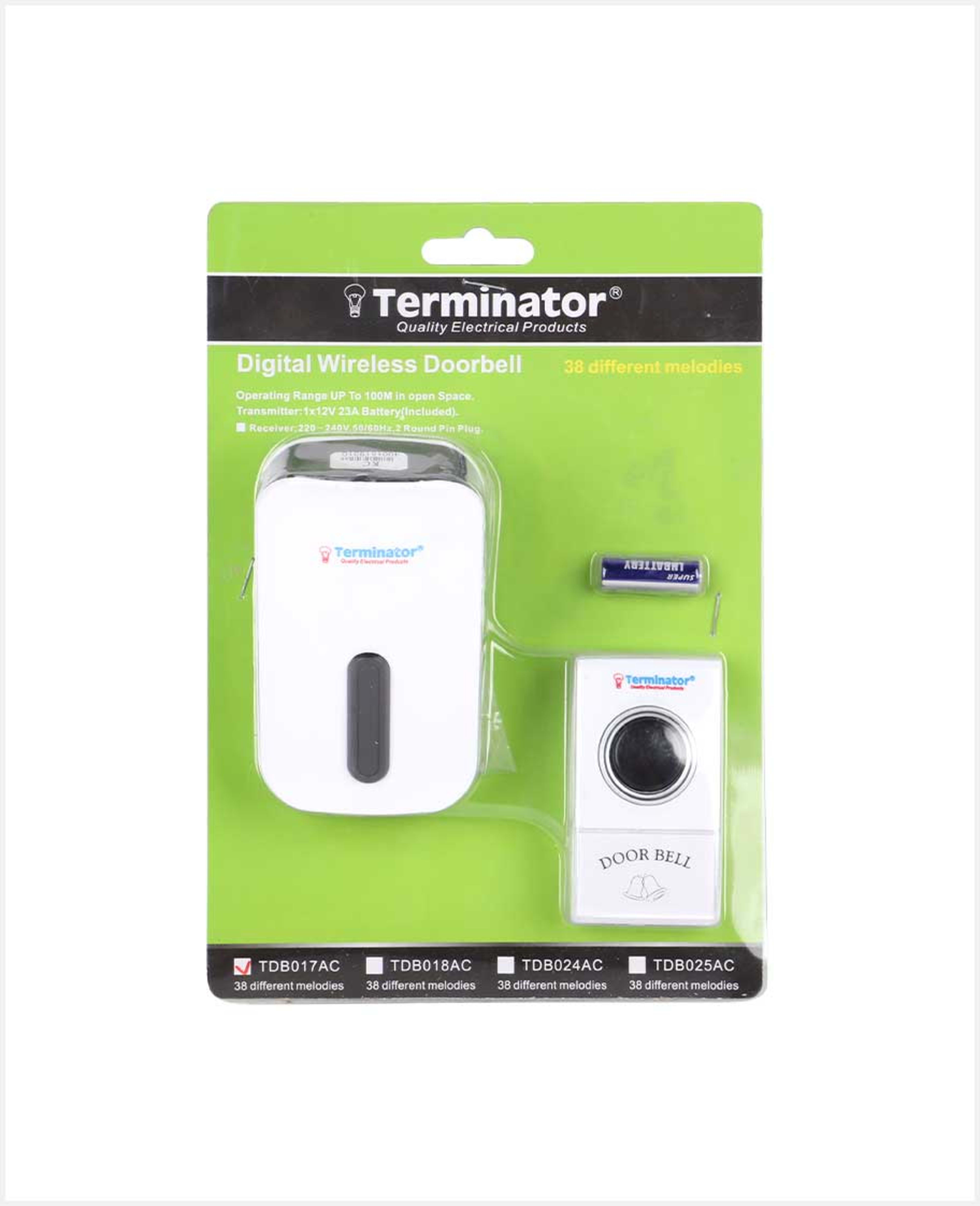 Terminator Digital Wireless Doorbell #tdb017ac