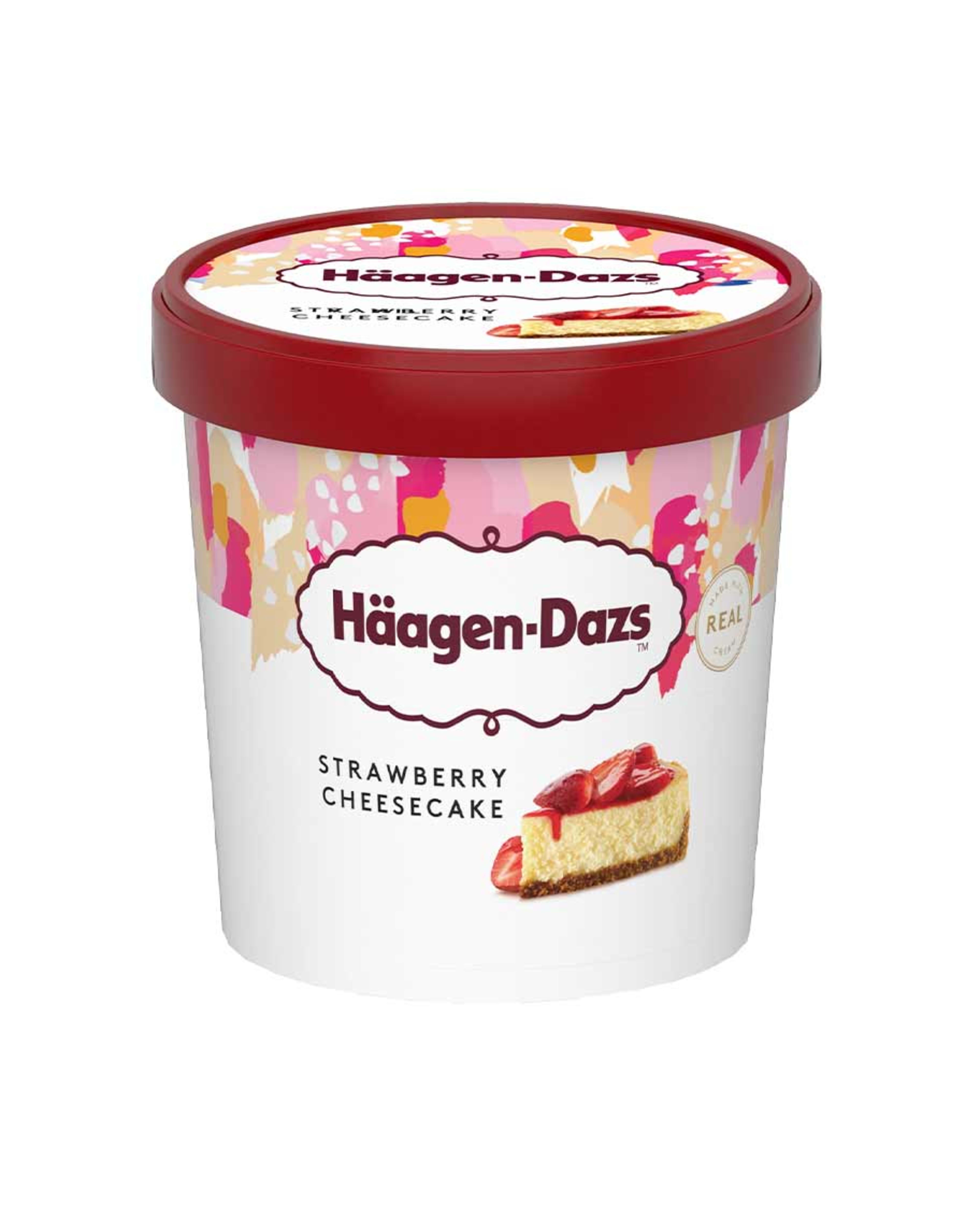 Haagen-dazs Strawberry Cheese Cake Ice Cream Pint Cup 460ml