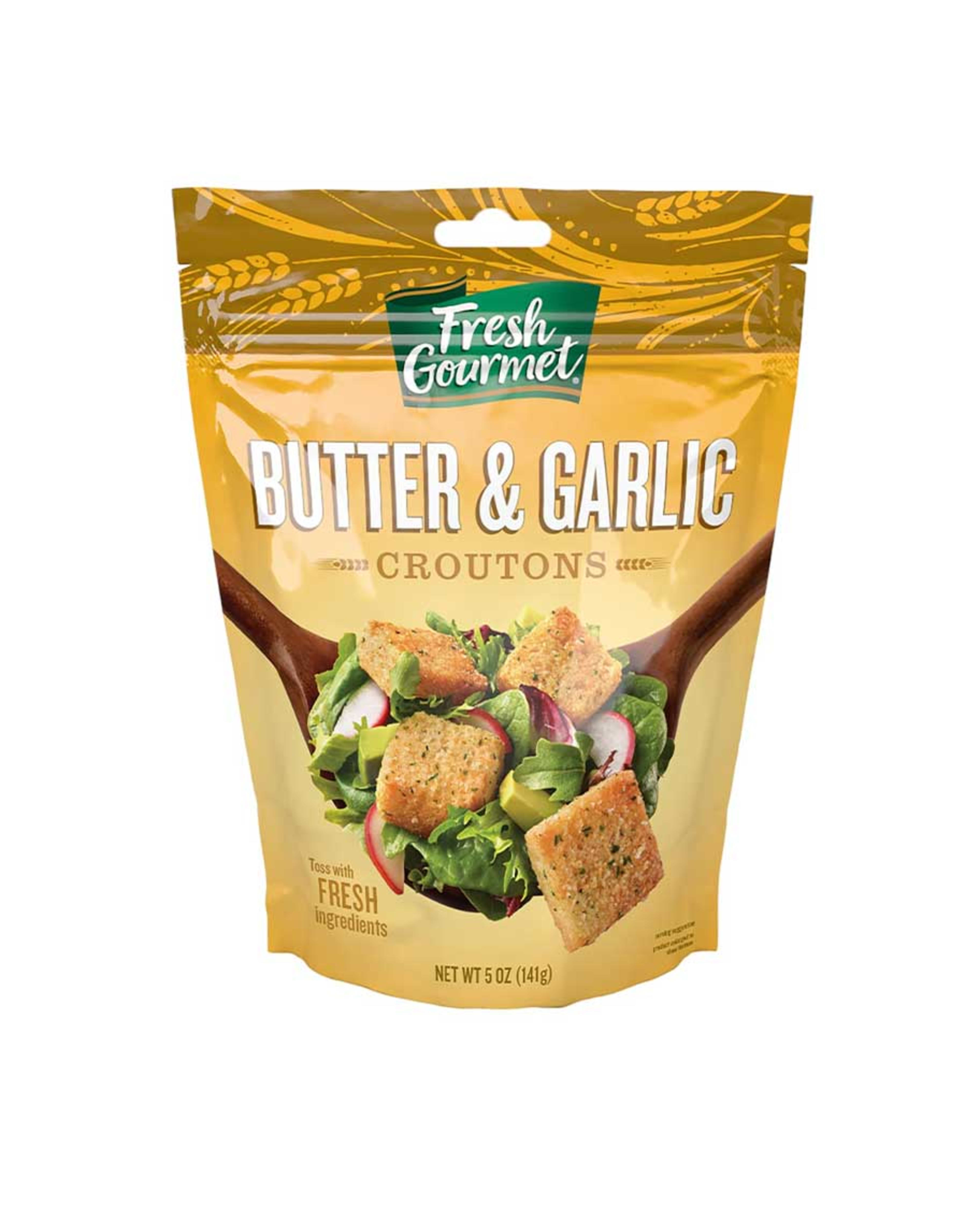 Fresh Gourmet Butter & Garlic Croutons 5oz(141gm)
