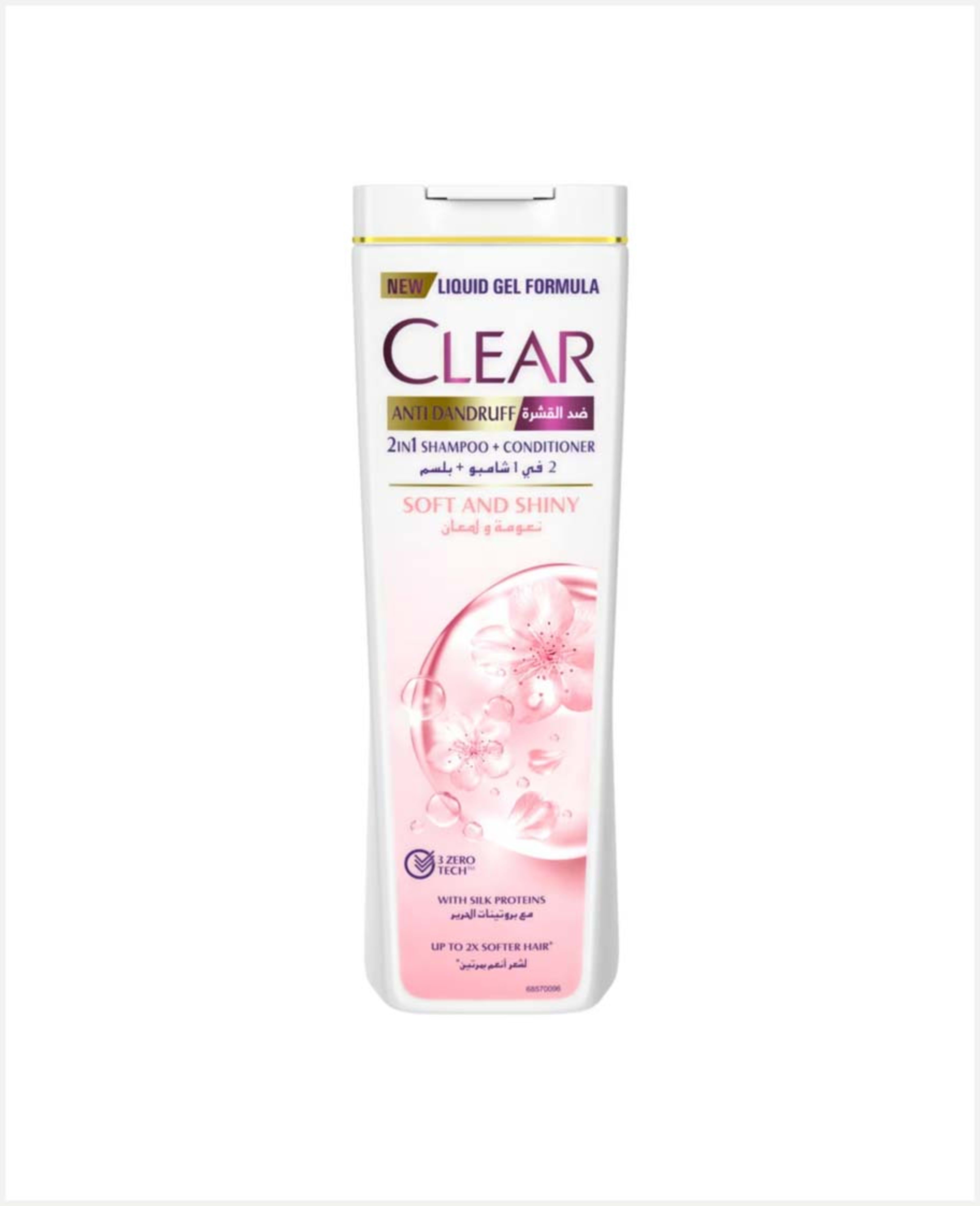 Clear Women Anti-dandruff 2in1 Shampoo + Conditioner Soft & Shiny 400ml