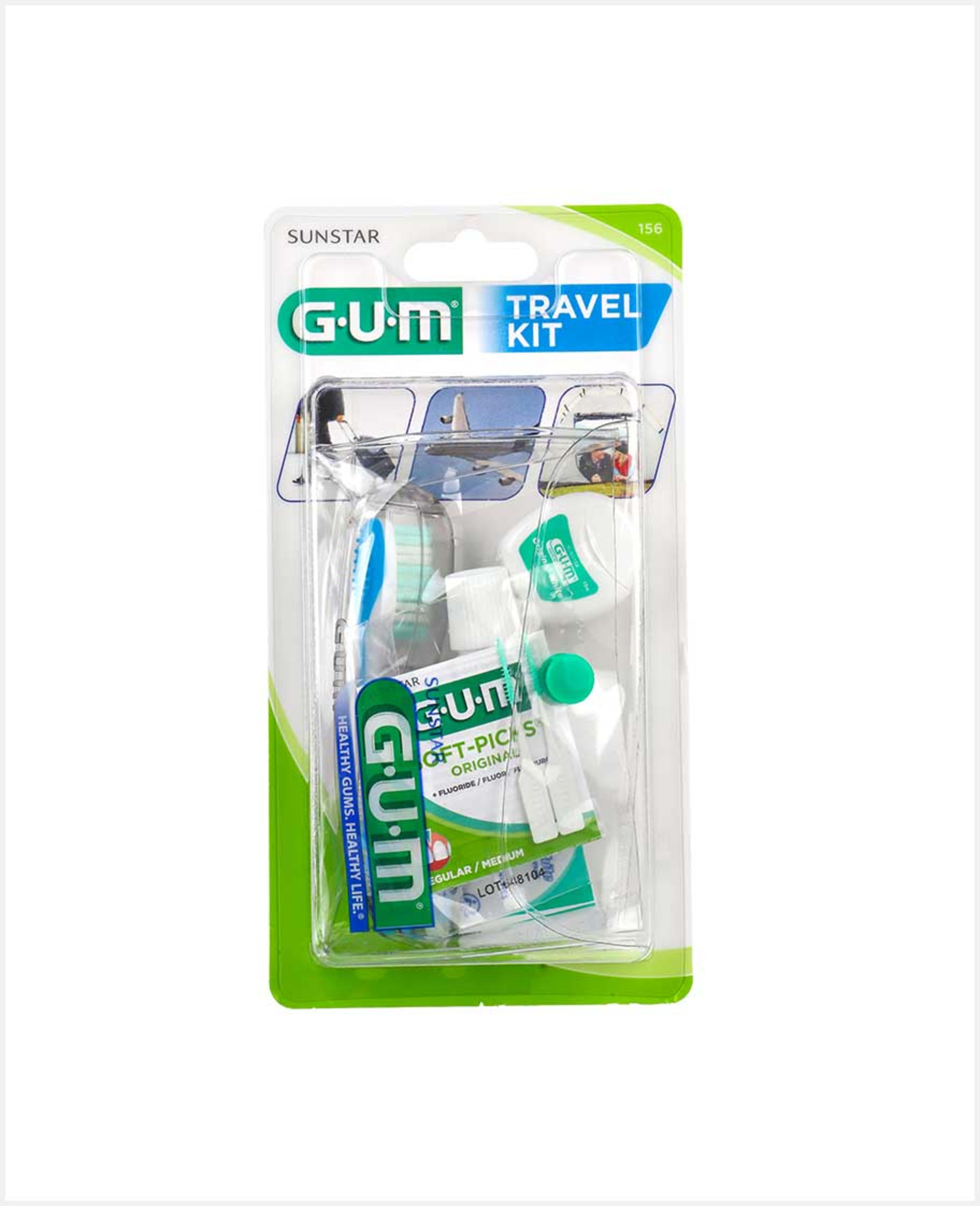 Gum Sunstar Travel Kit (toothbrush/dental Floss/toothpaste) 156