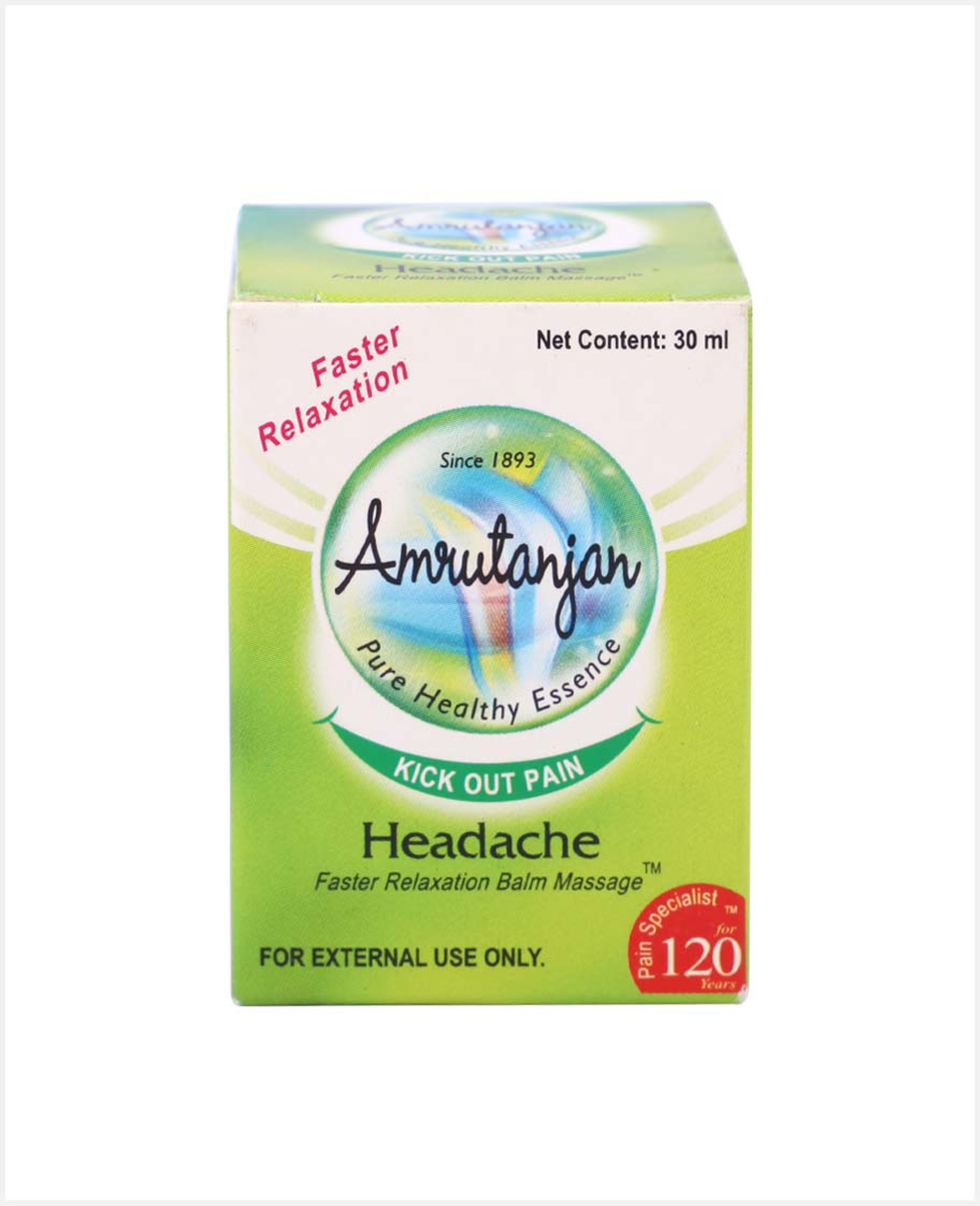 Amrutanjan Headache Faster Relaxation Balm Massage 30ml
