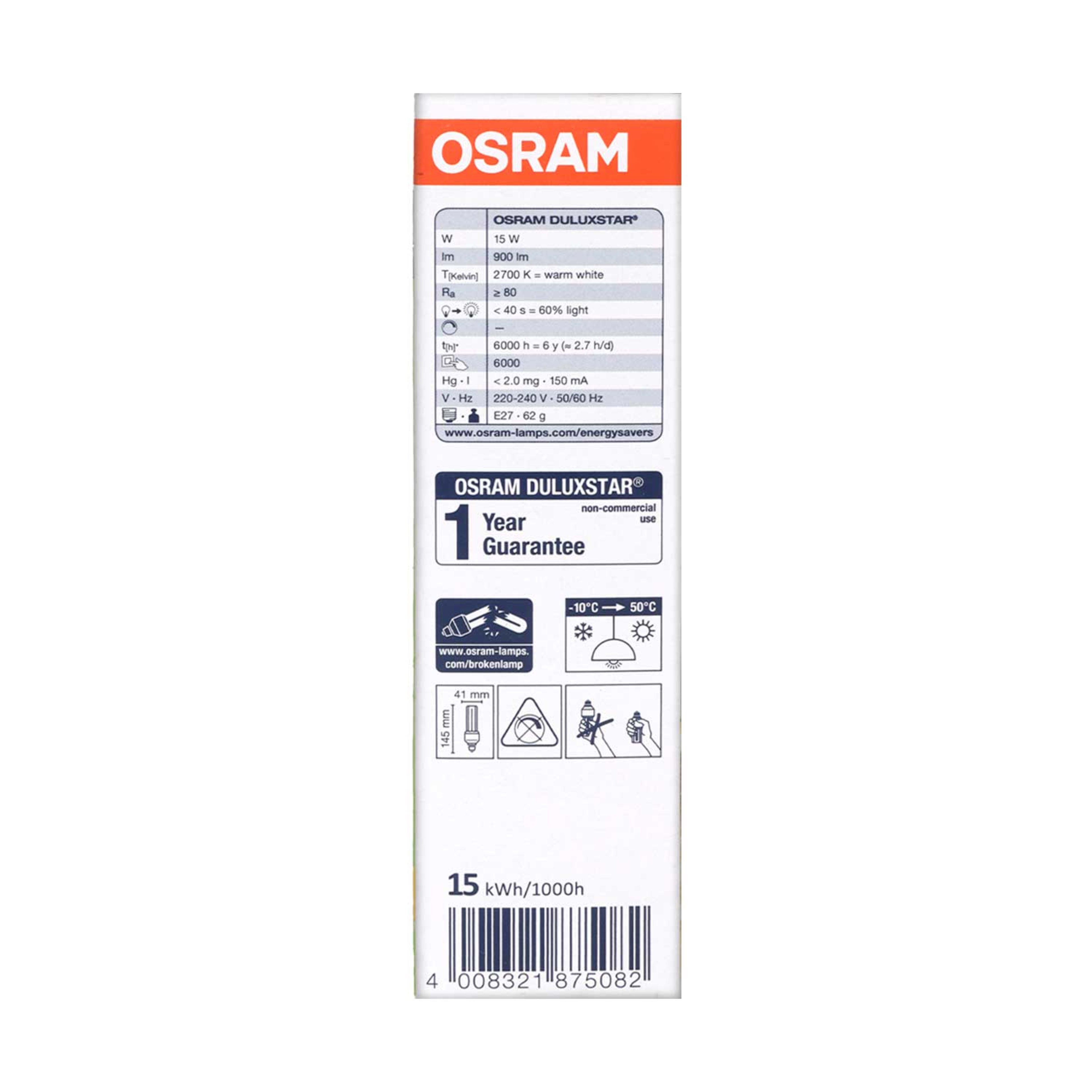 Osram Daylight Dulux Star E/s Warm White 15w E27 - image 2
