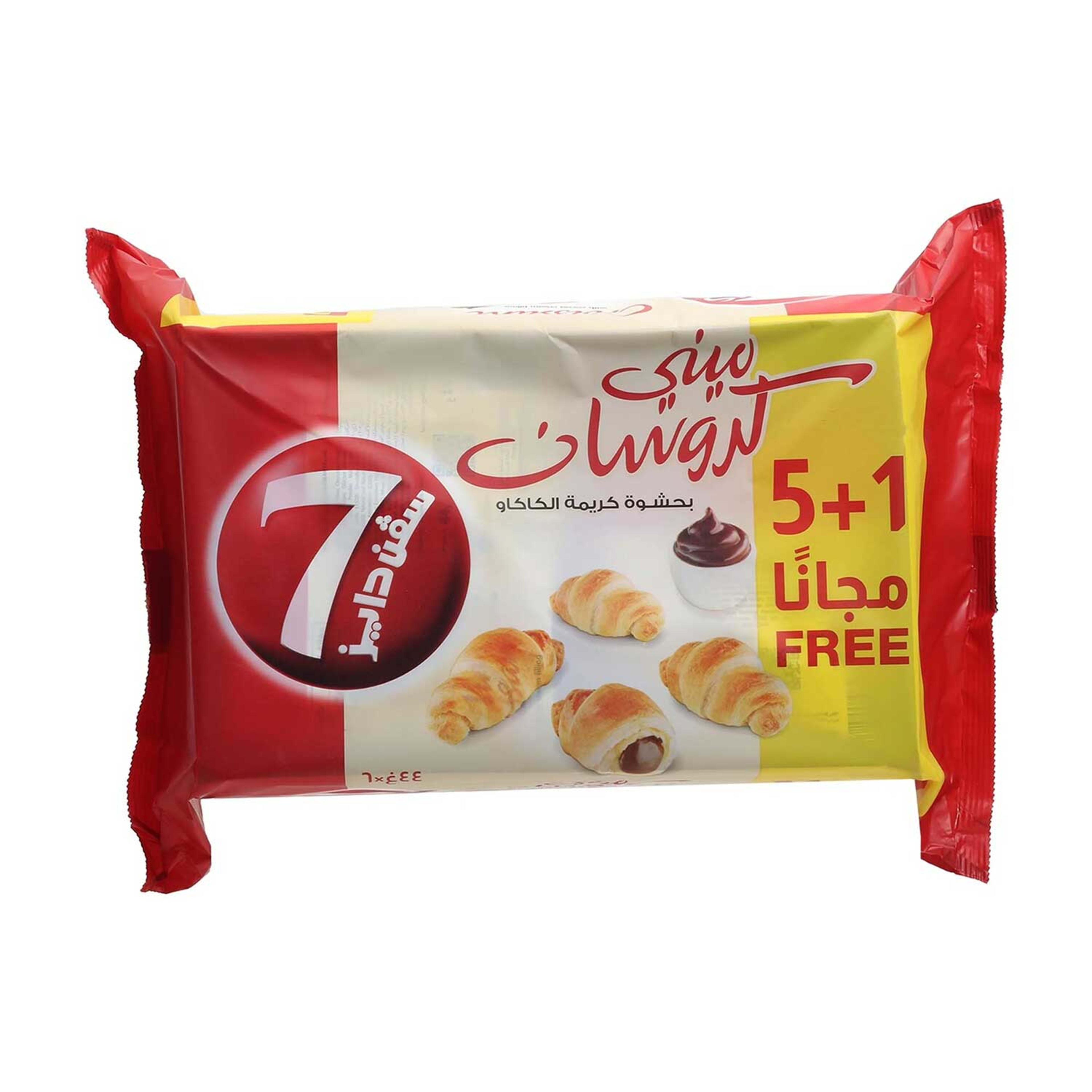 7days Mini Croissant with Cocoa Cream Filling 4s 44gm 5+1free
