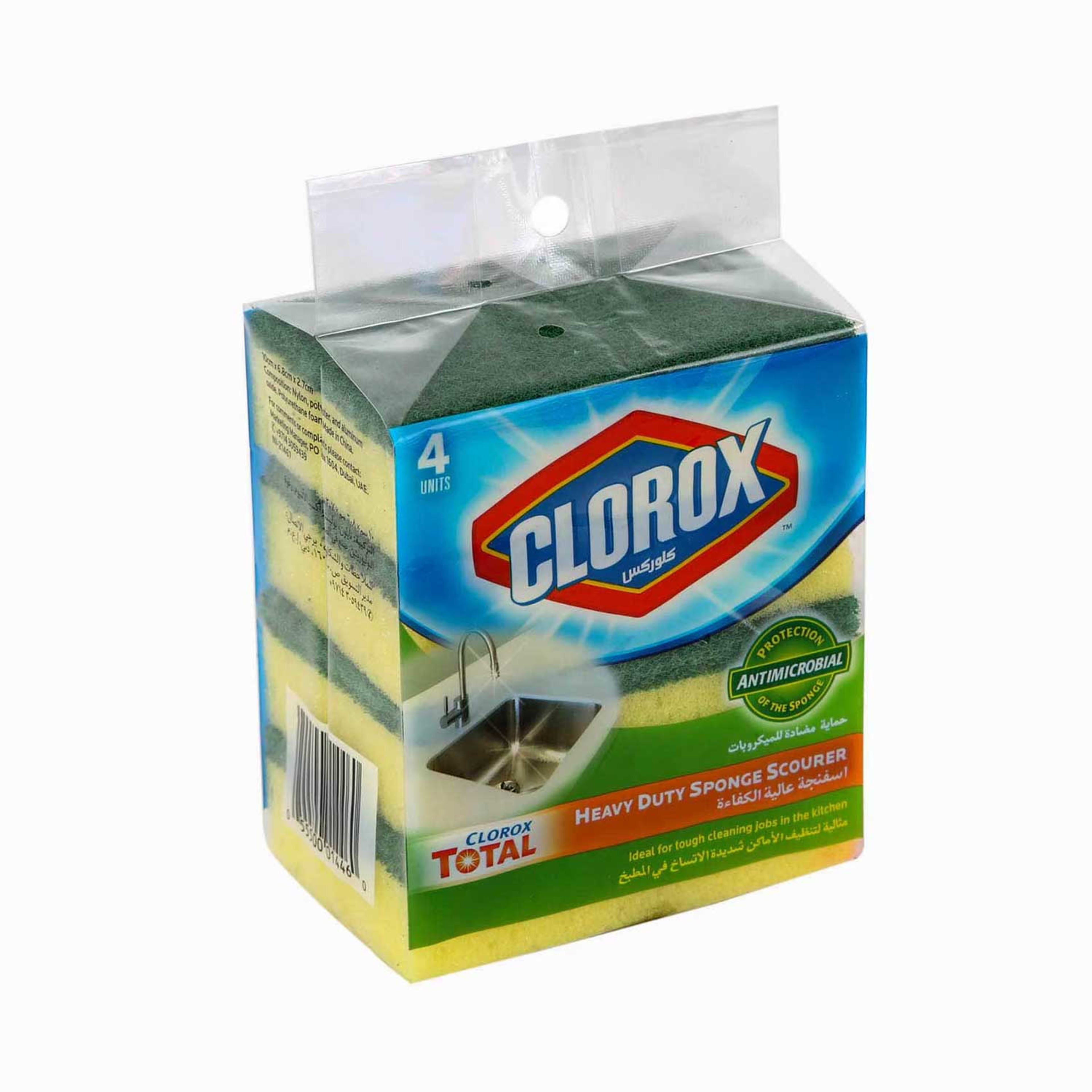 Clorox Total Heavy Duty Sponge Scourer 4pcs
