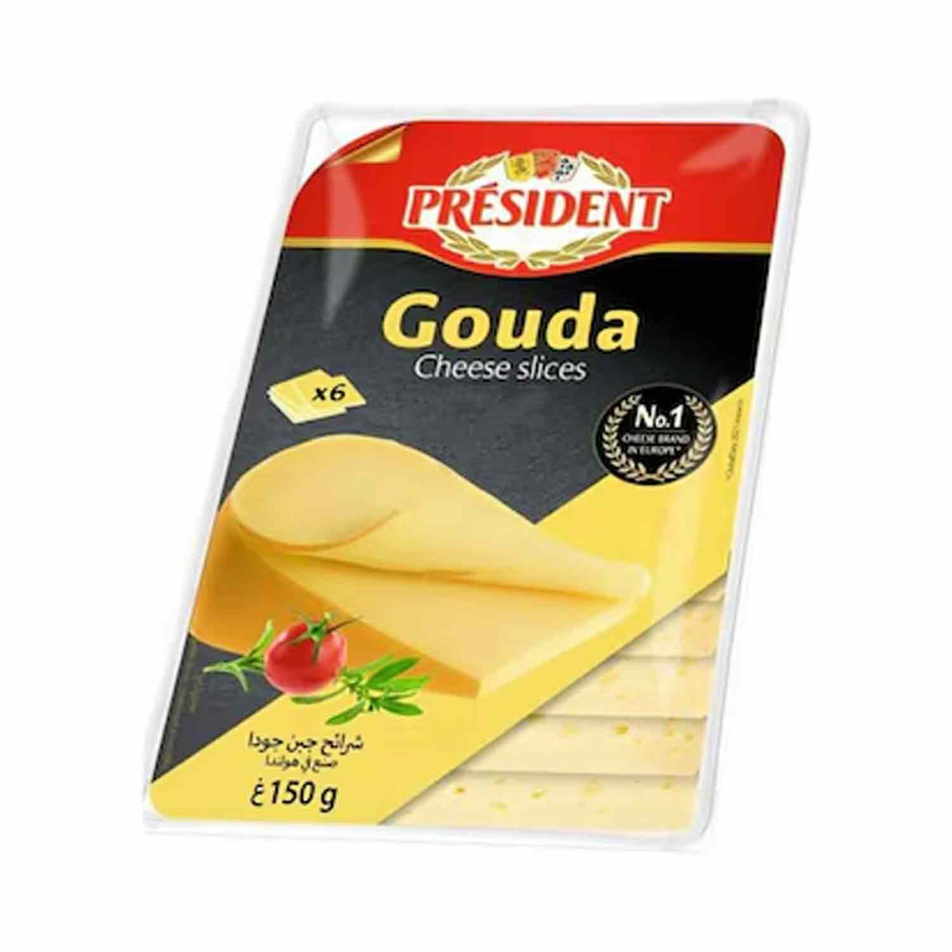 President Light Gouda Cheese Slices 150gm