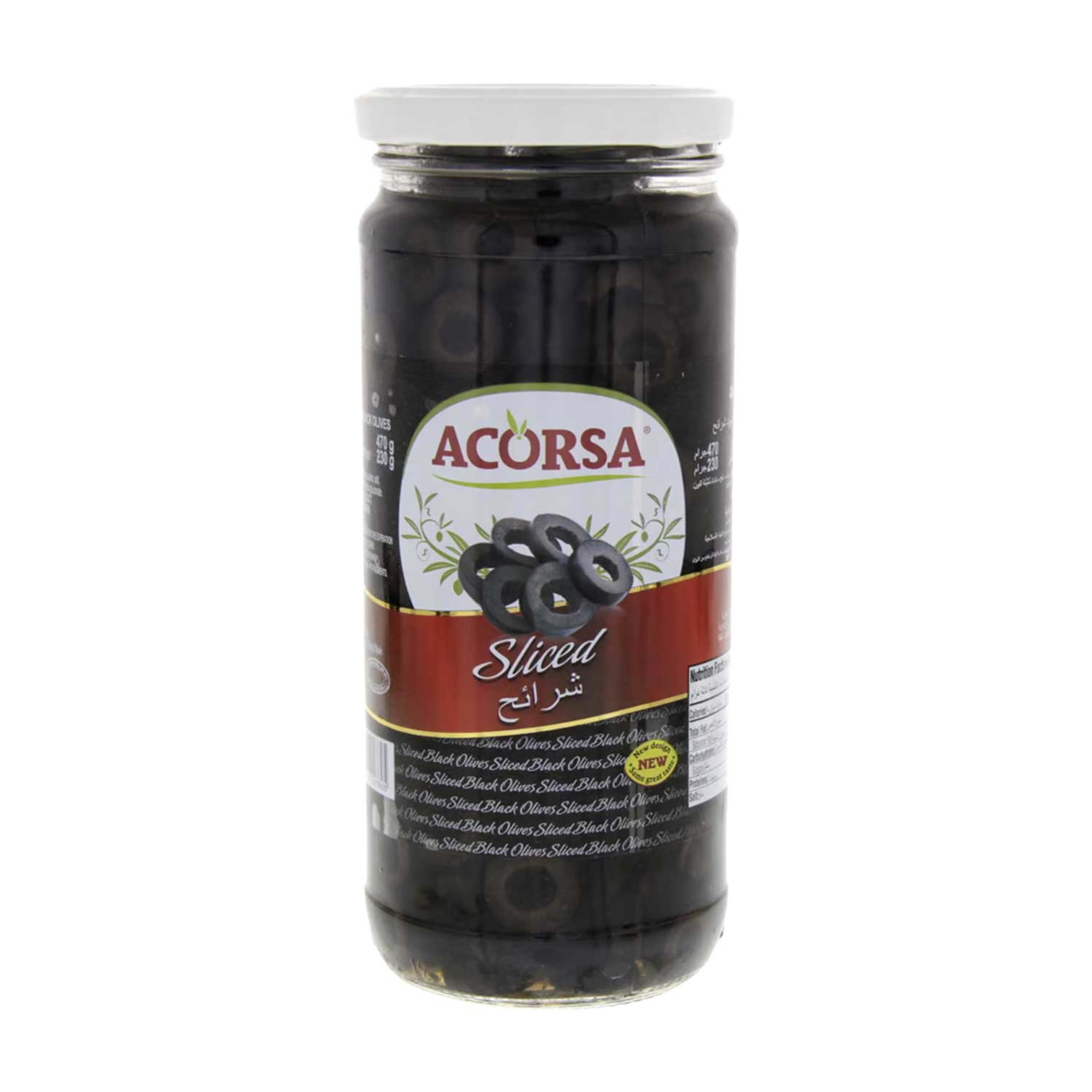 Acorsa Sliced Black Olives Dw-230gm