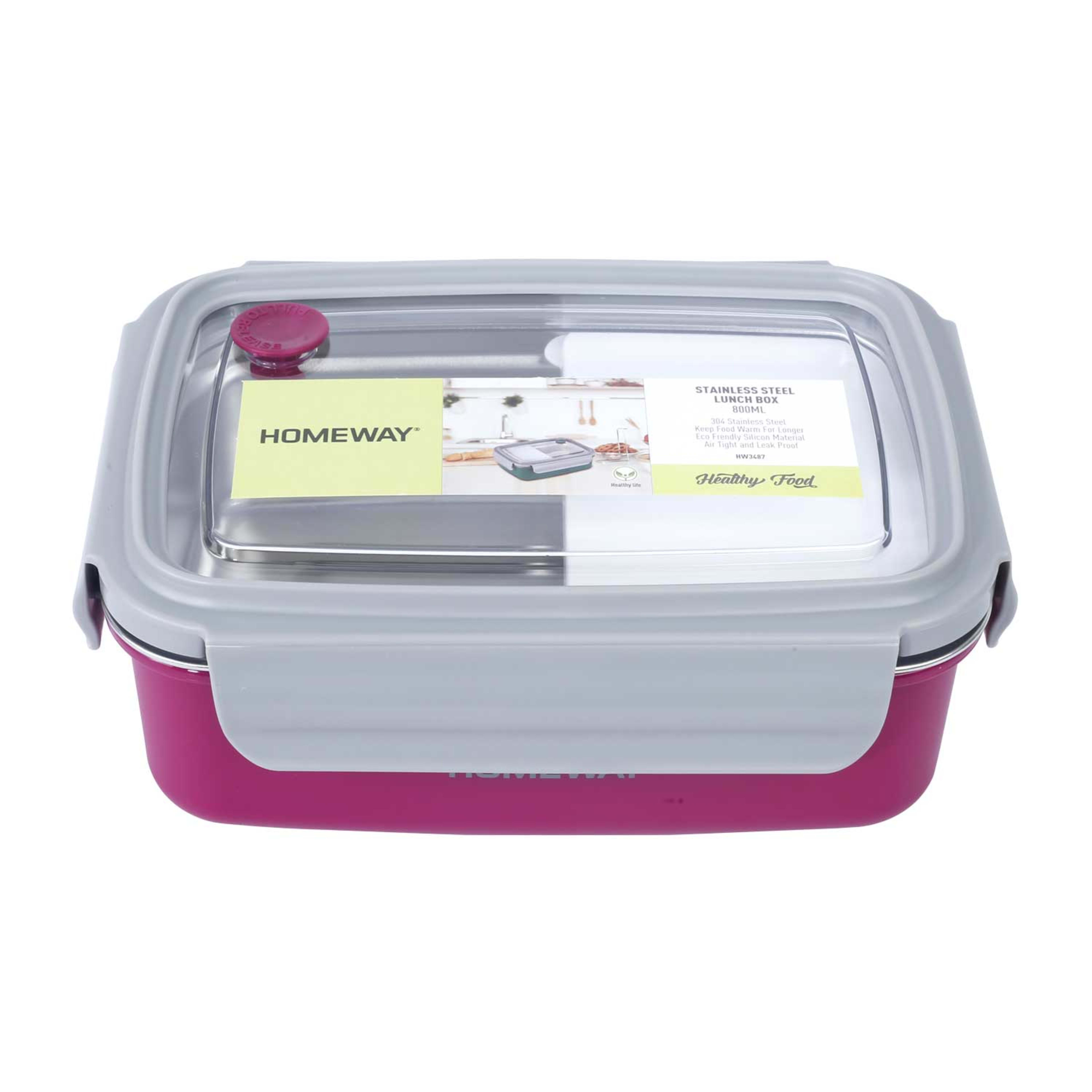 Homeway Stainless Steel Lunch Box 800ml Hw3487