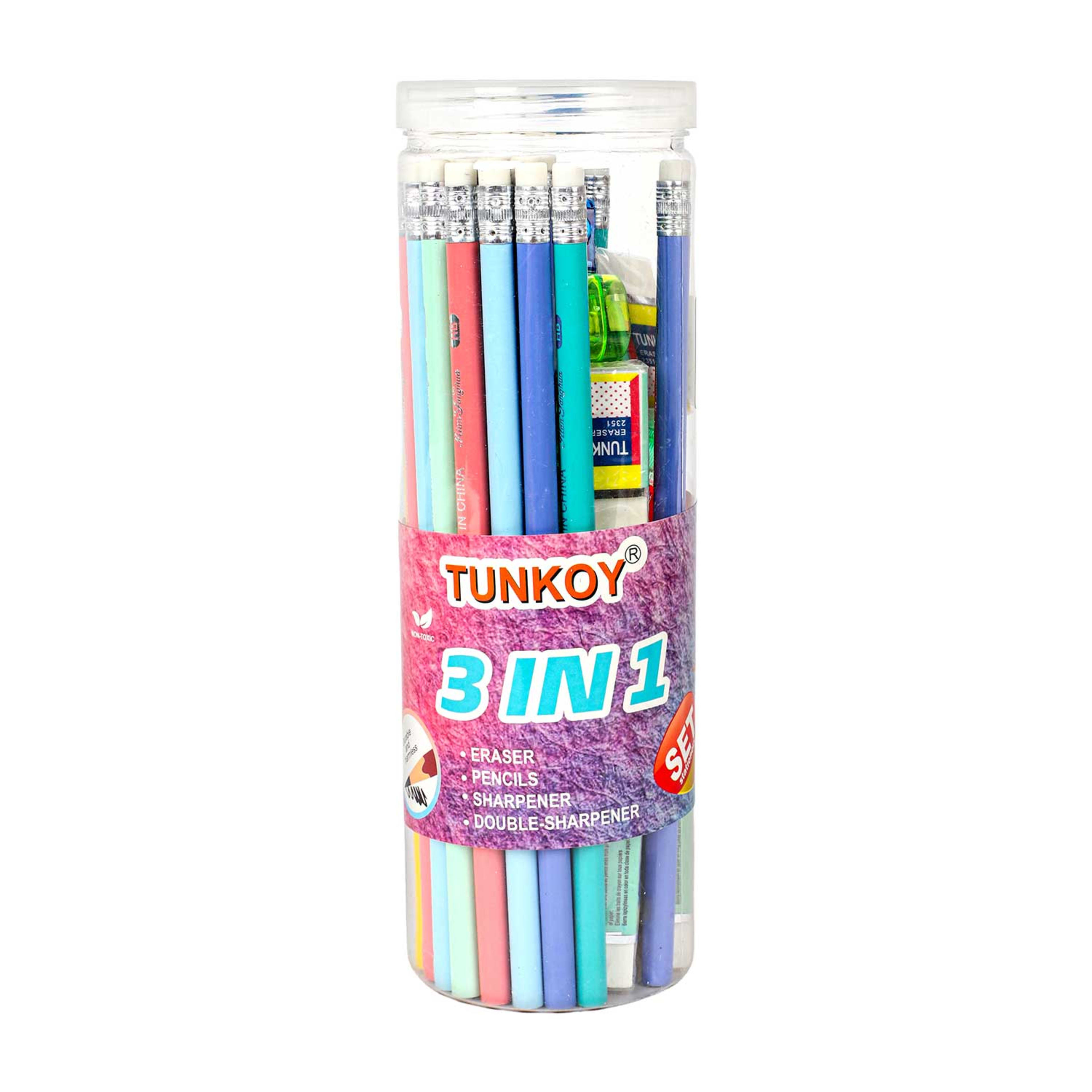 Pvc Jar Stationery Set 3in1 2426
