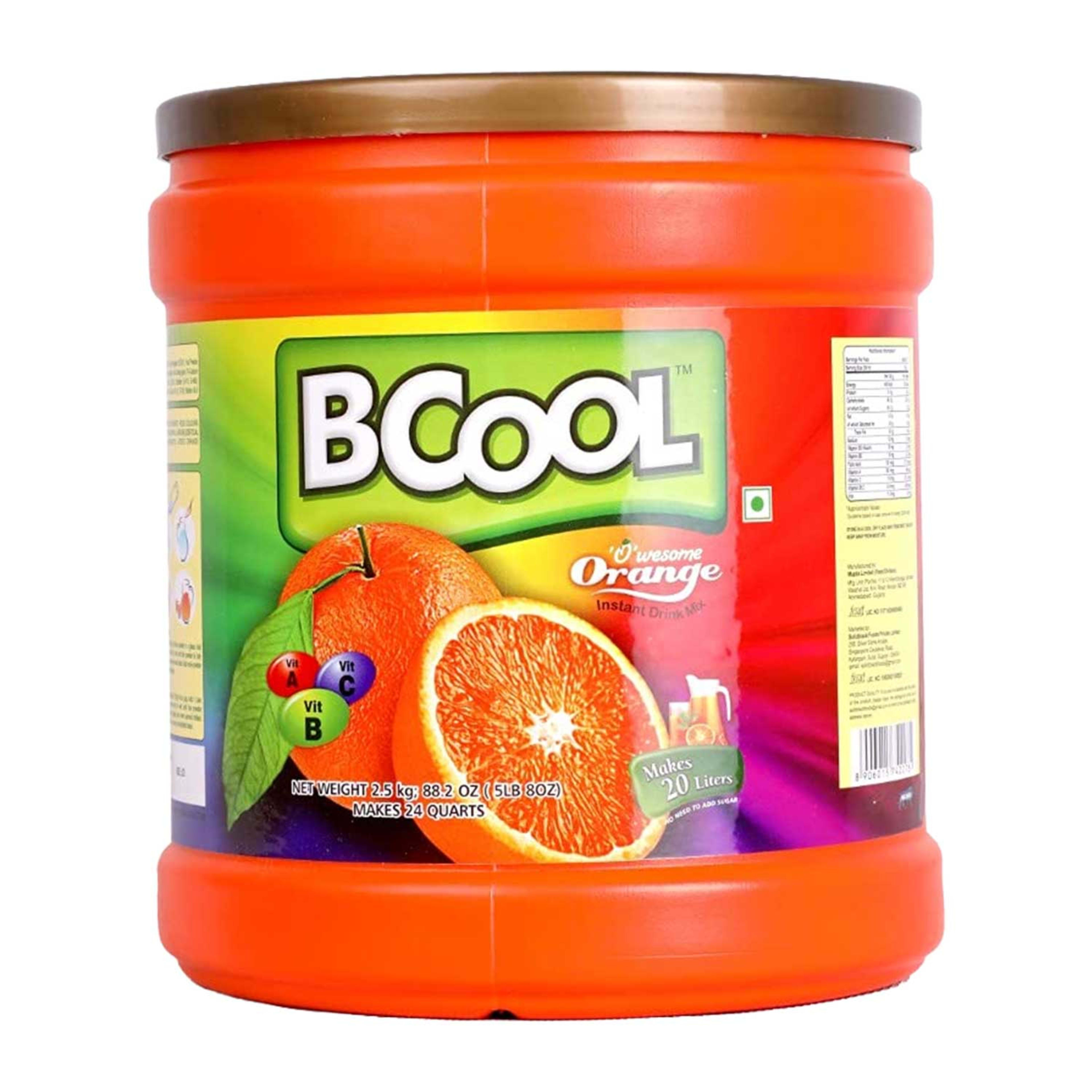 Bcool Orange Fruit Drink Mix 2.5kg