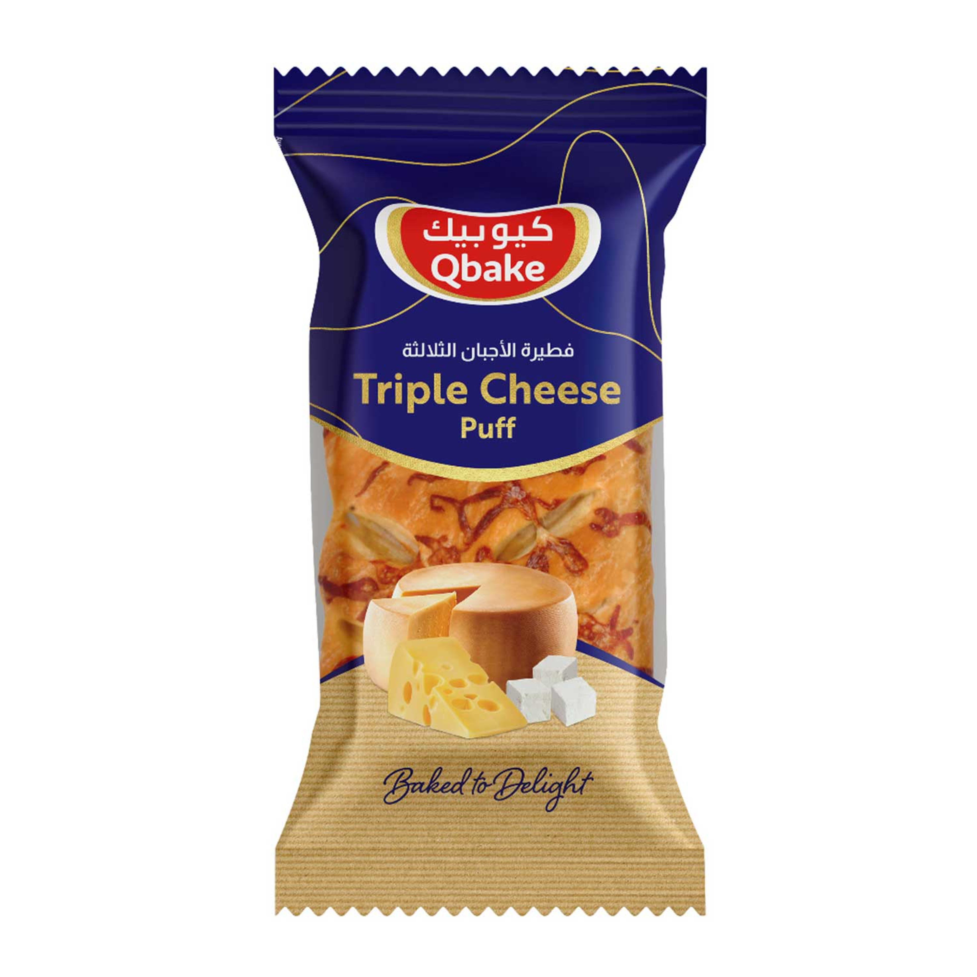 Qbake Triple Cheese Puff 105gm