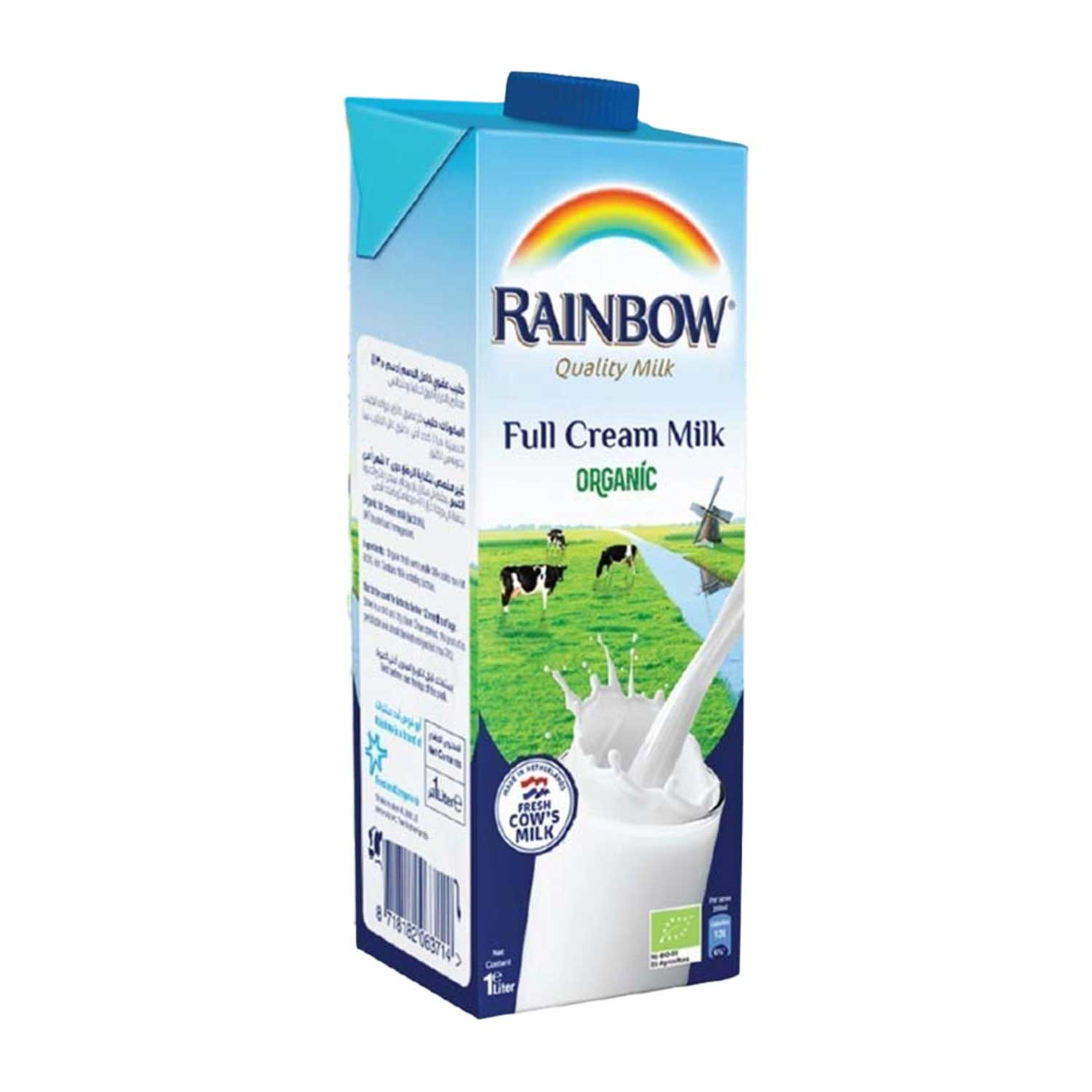 Rainbow Rtd Full Cream Milk Organic 1ltr