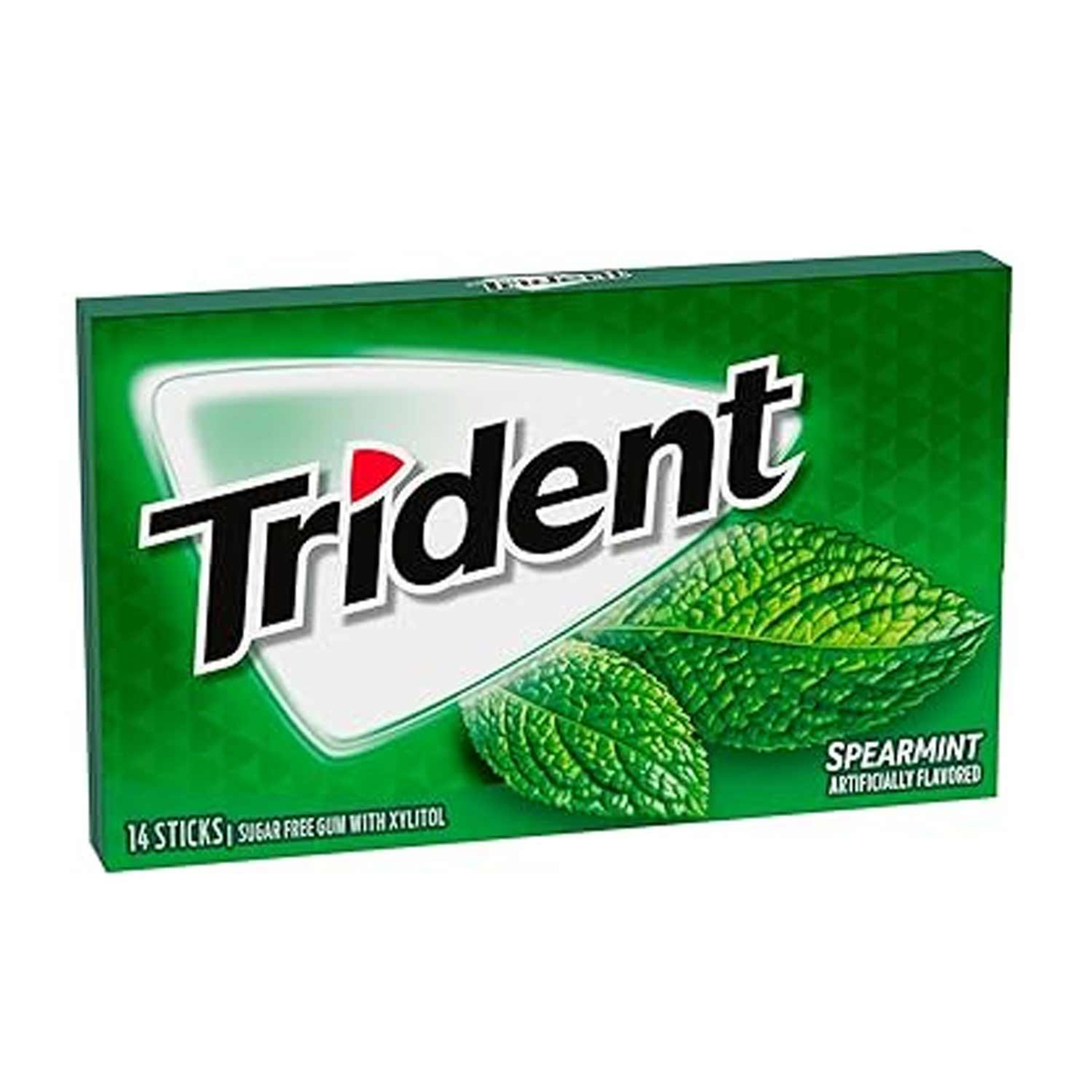 Trident Spearmint S/f Chewing Gum 14s 26.6gm