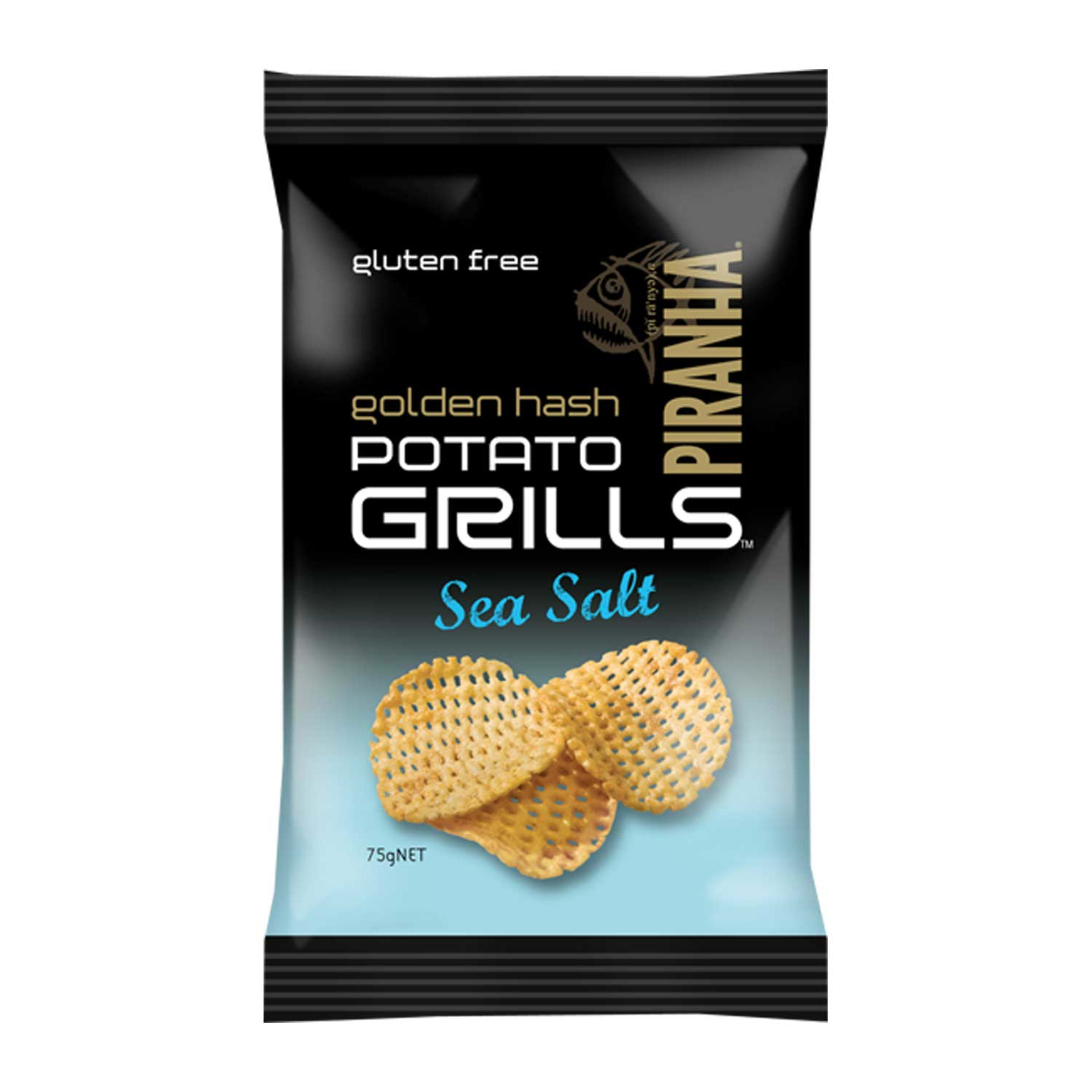 Piranha Gluten Free Golden Hash Potato Grill Sea Salt 75gm
