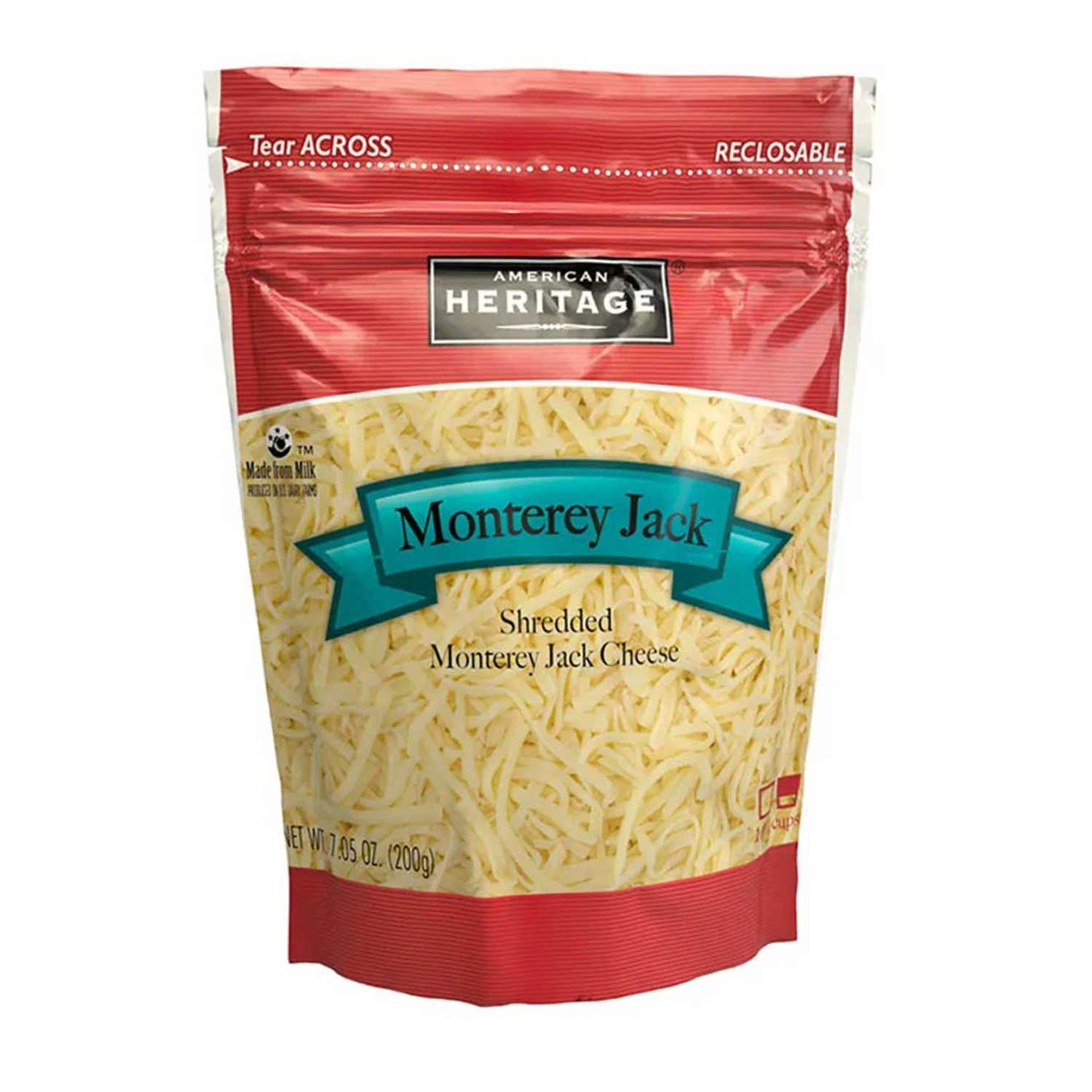 American Heritage Shredded Monterey Jack Cheese 200gm