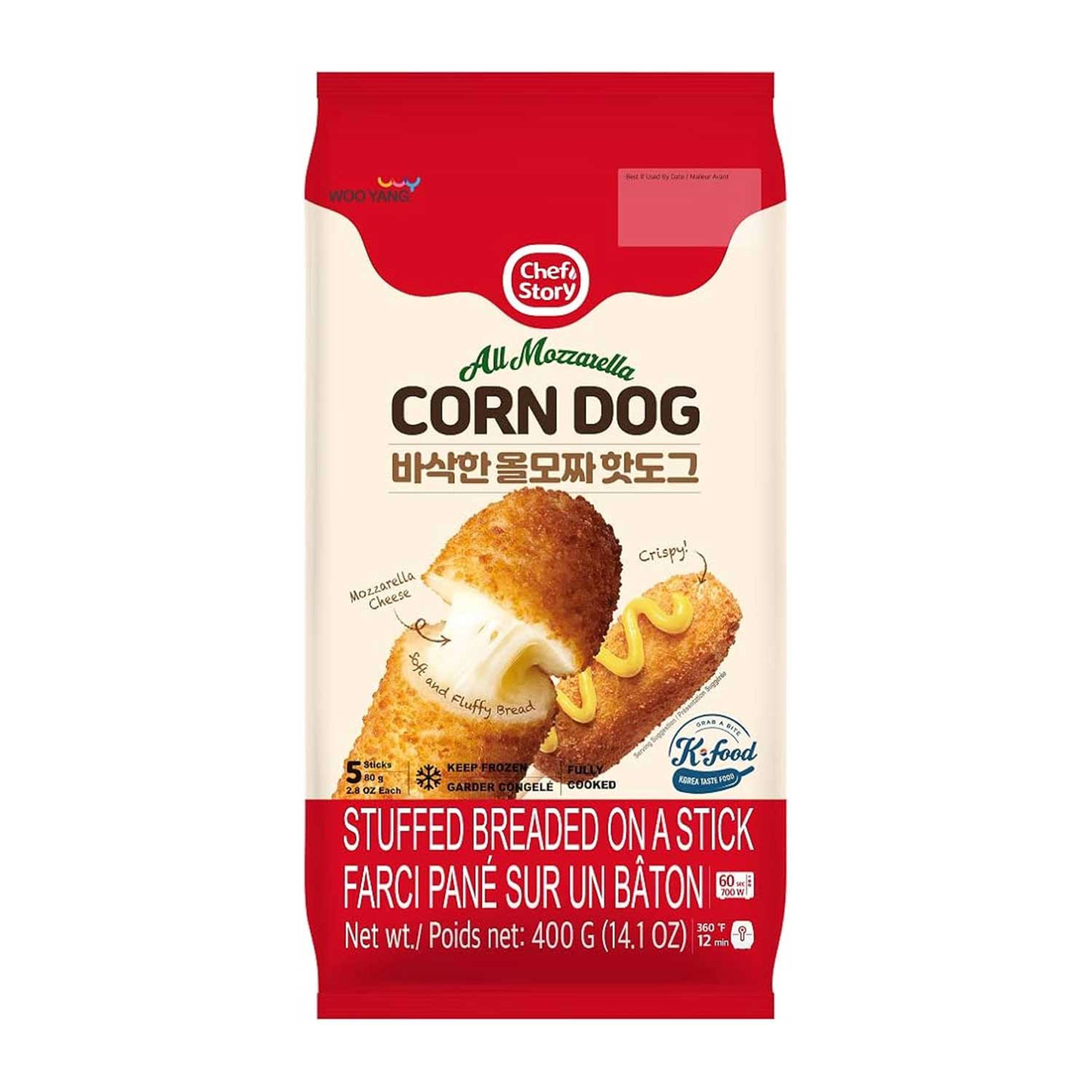 Chef Story Corn Dog All Mozzarella 5 Sticks 400gm