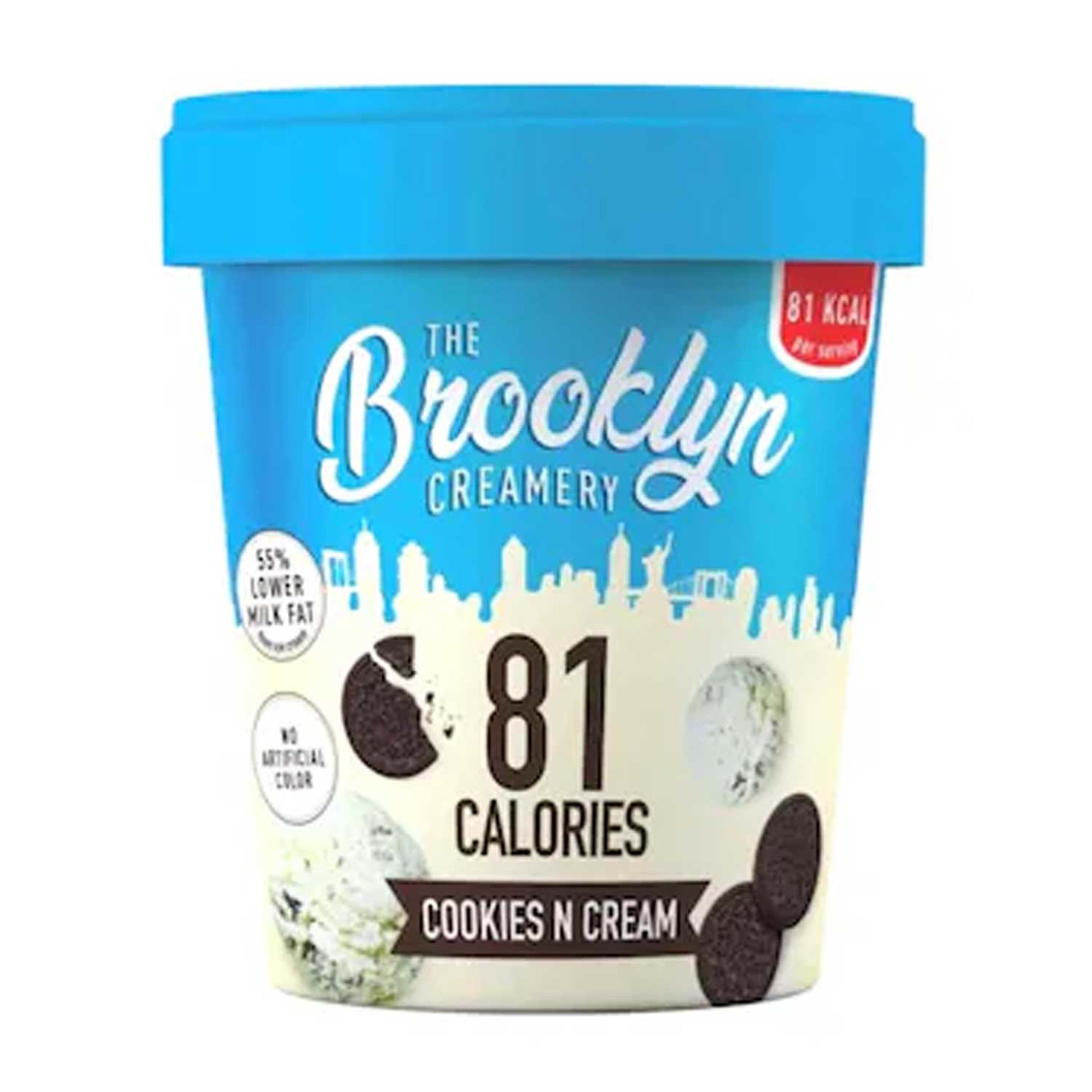 Brooklyn Low Calories Cookies & Cream Ice Cream 450ml