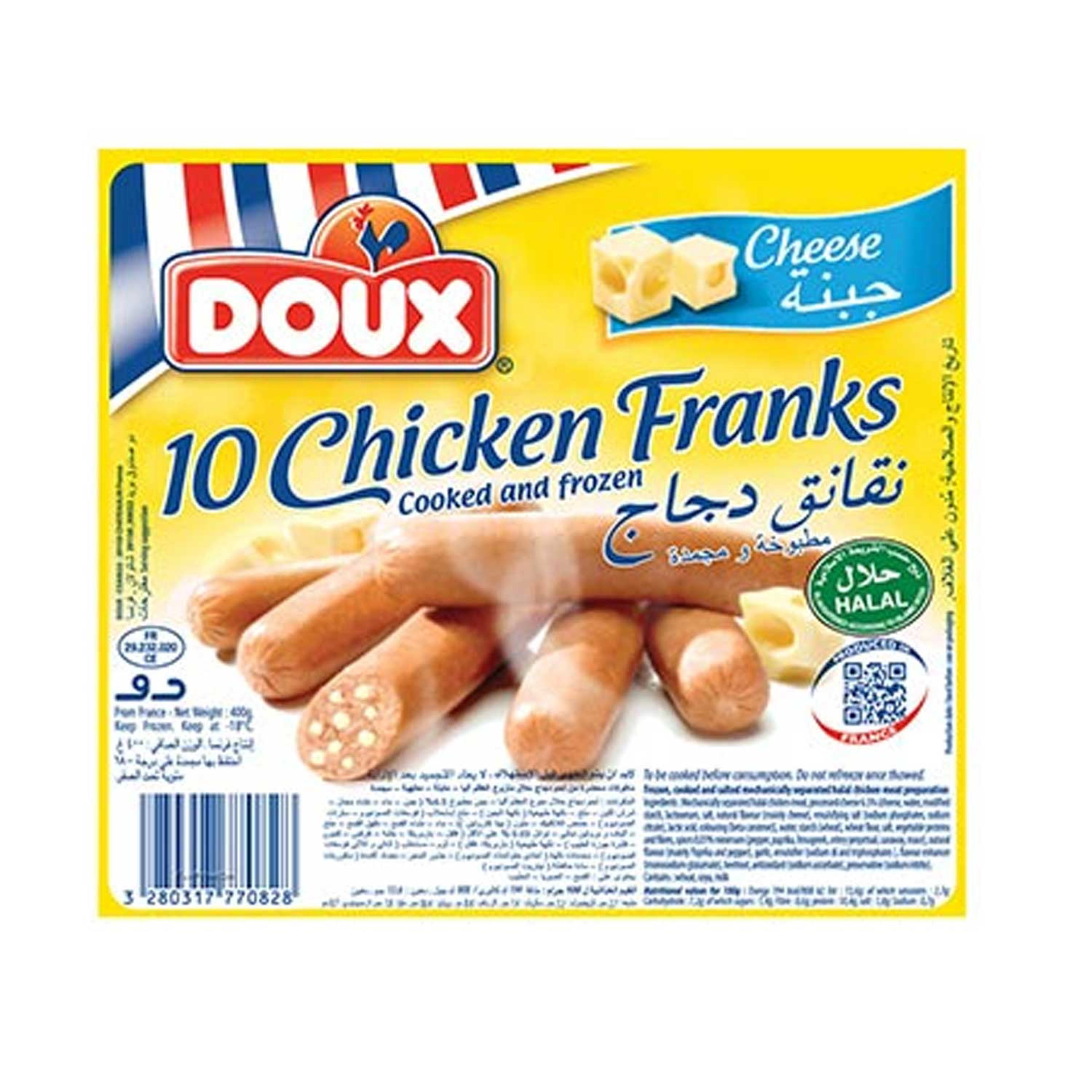 Doux Chicken Frank (cheese) 400gm