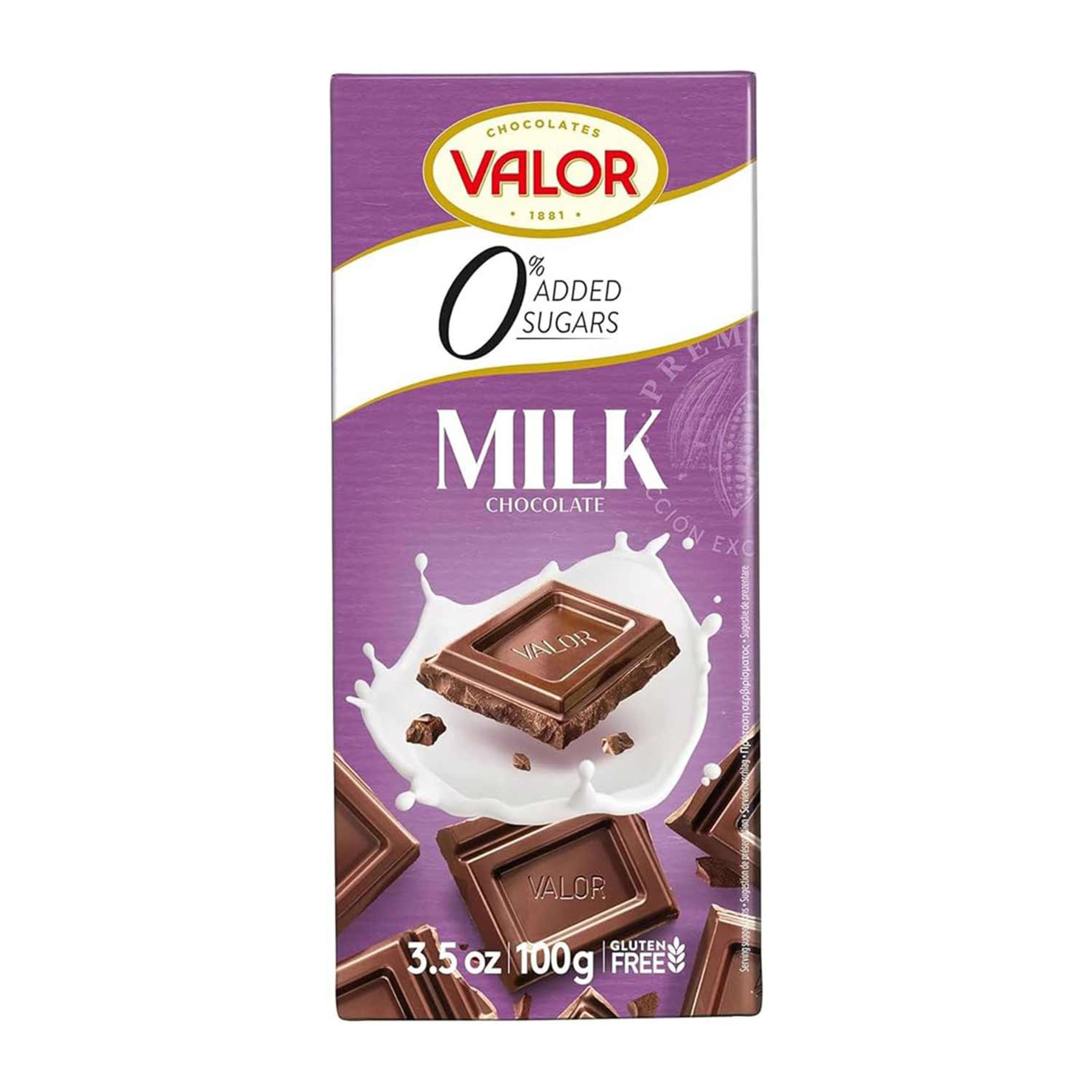 Valor Milk Chocolate Leche Sugar Free 100gm