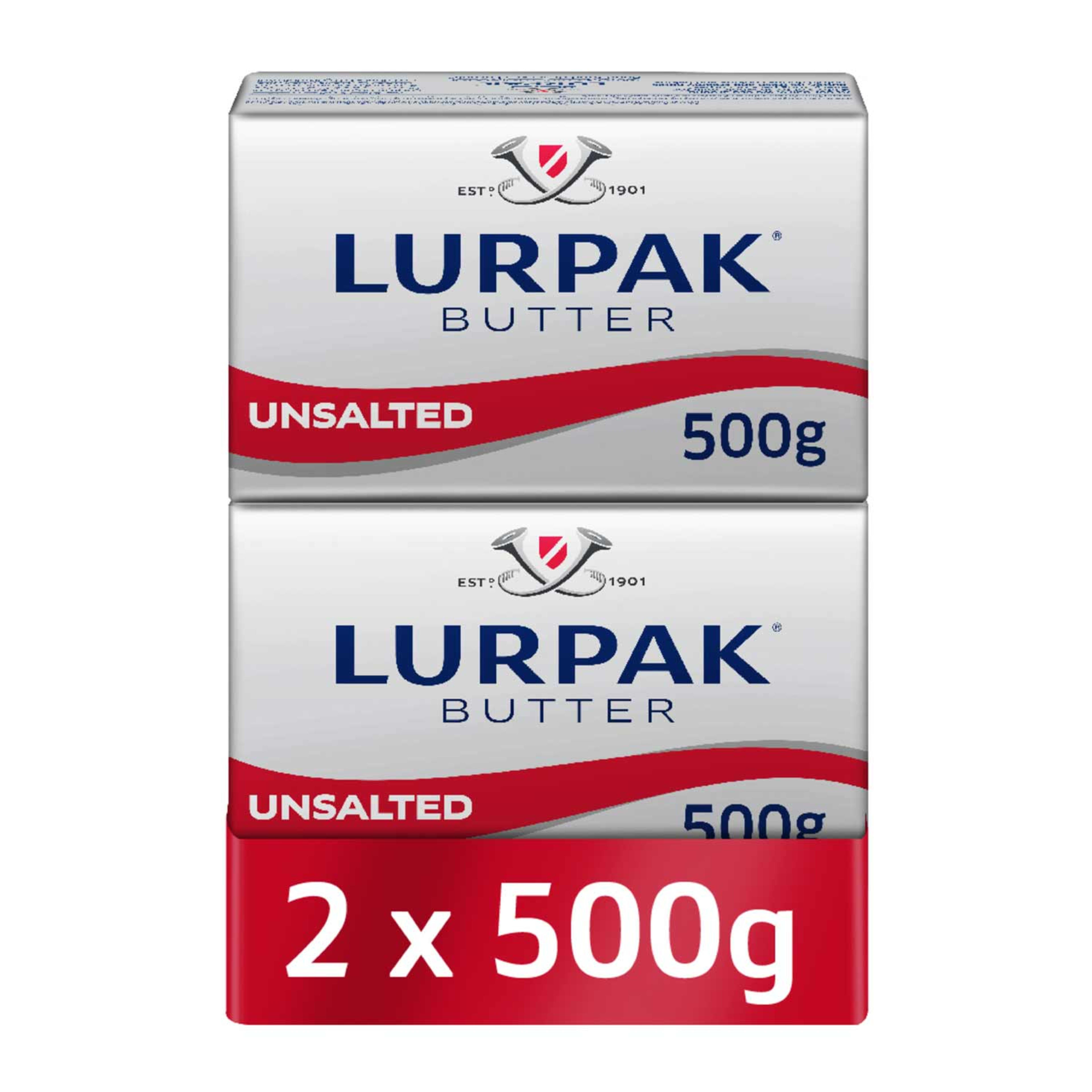 Lurpak Butter Unsalted 2x500gm Value Pack
