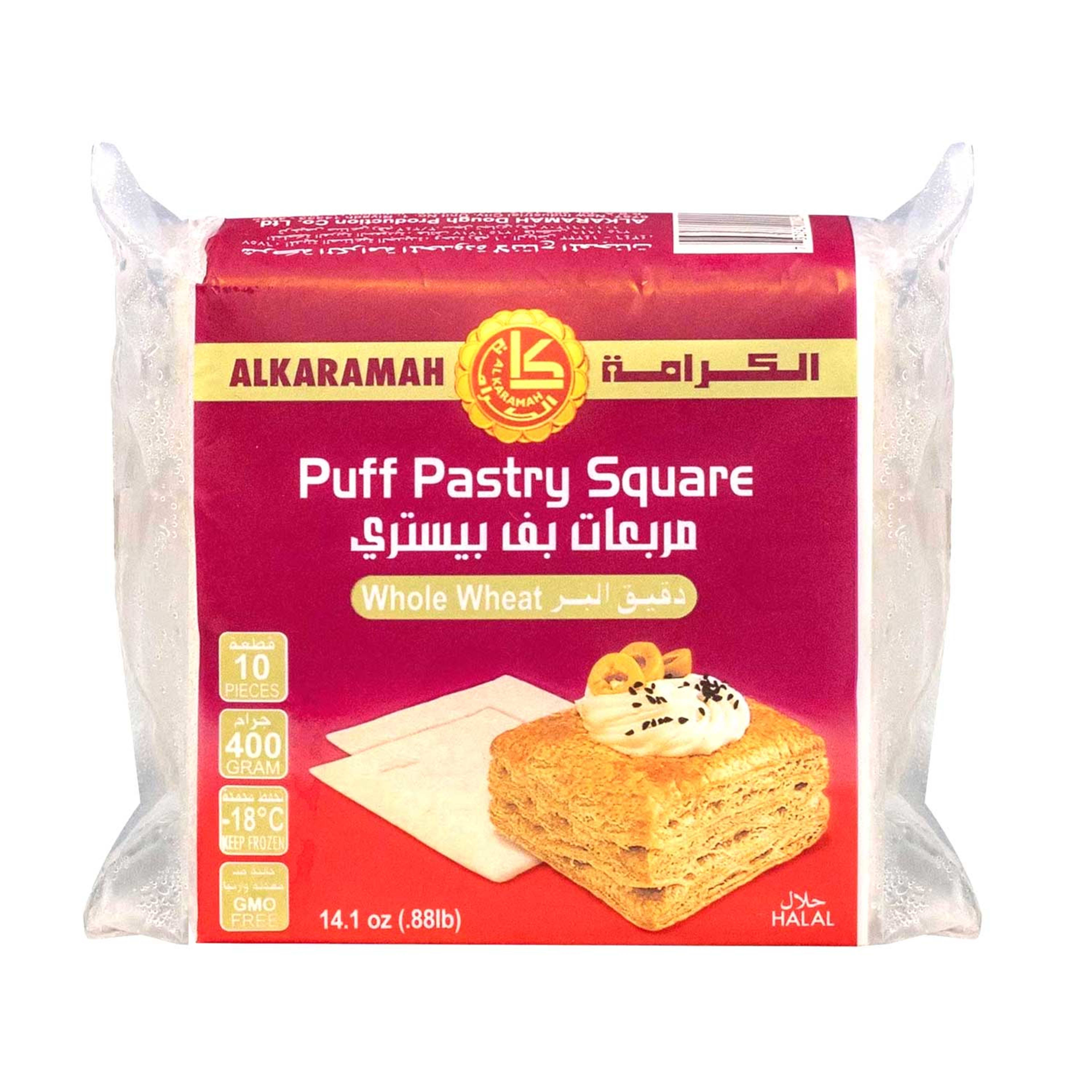 Alkaramah 10puff Pastry Squares Whole Wheat 400gm