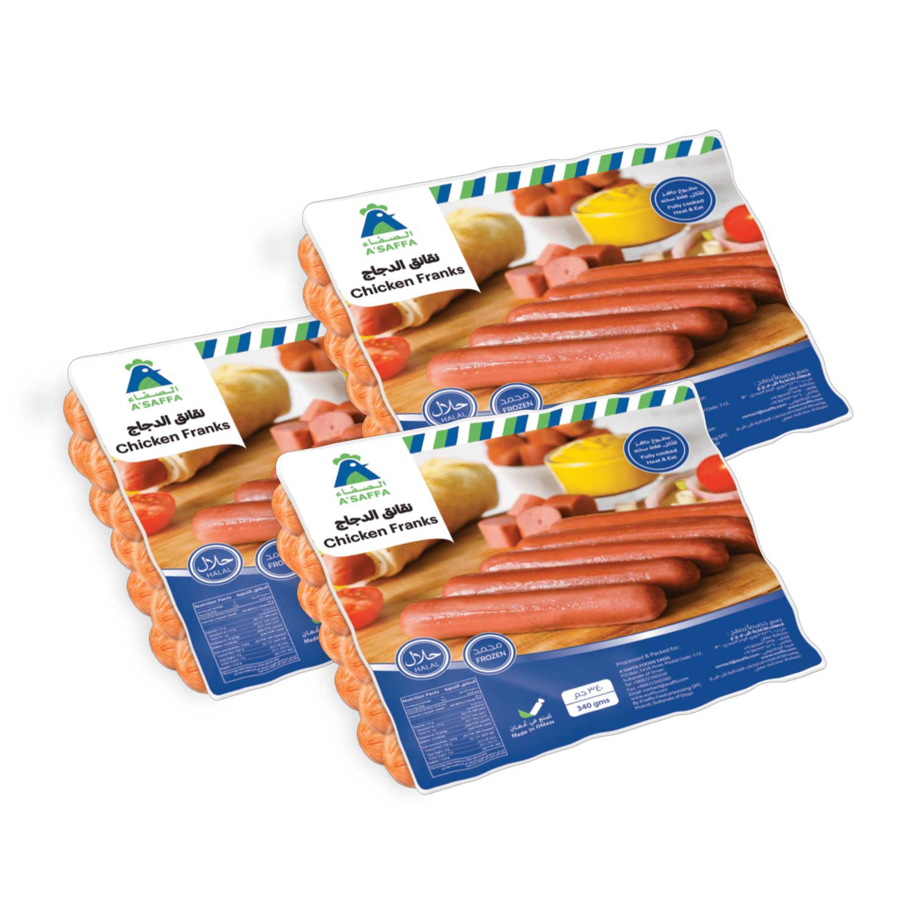 A'saffa Chicken Frank 3sx340gm Sp.offer