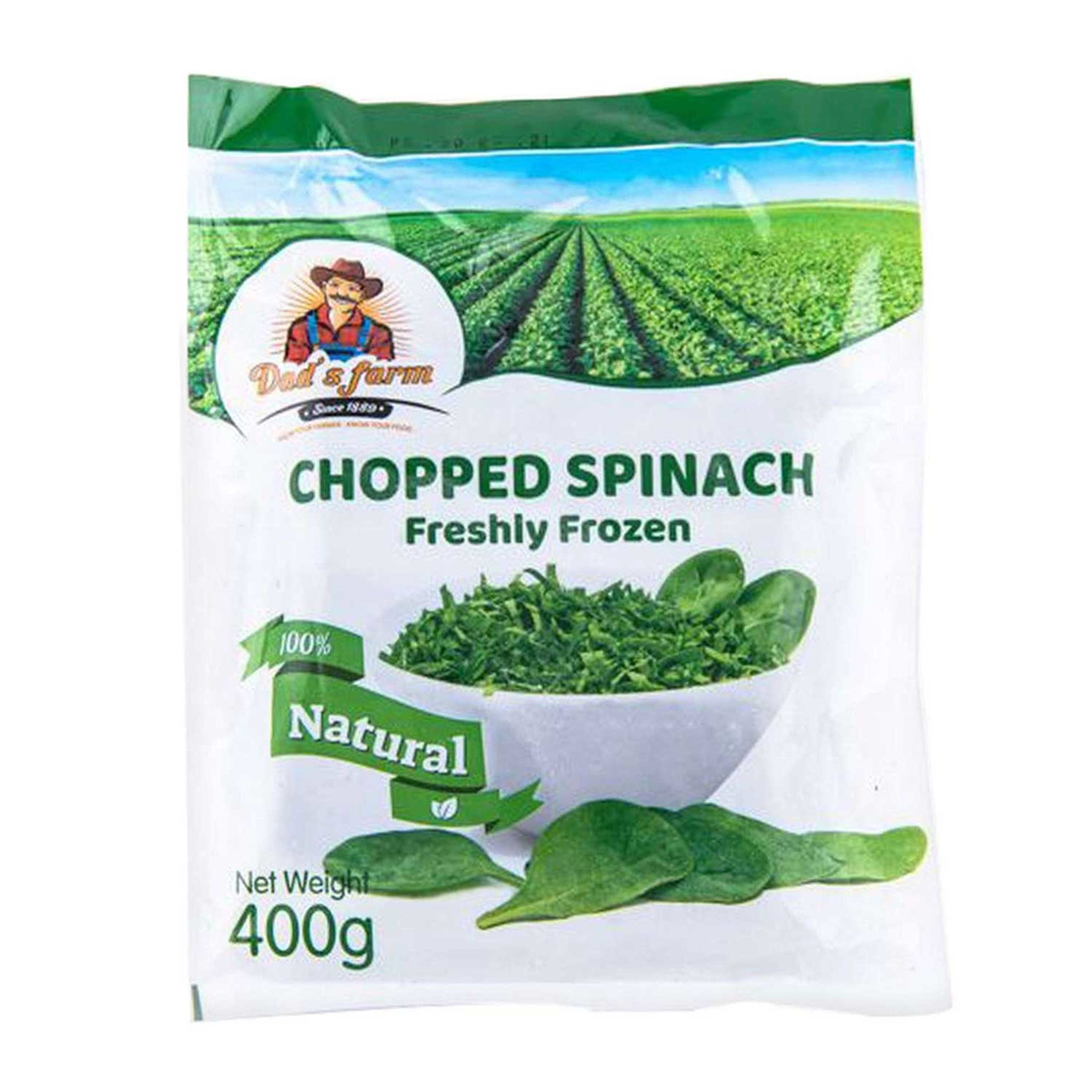 Dad's Farm Chopped Spinach Frozen 400gm