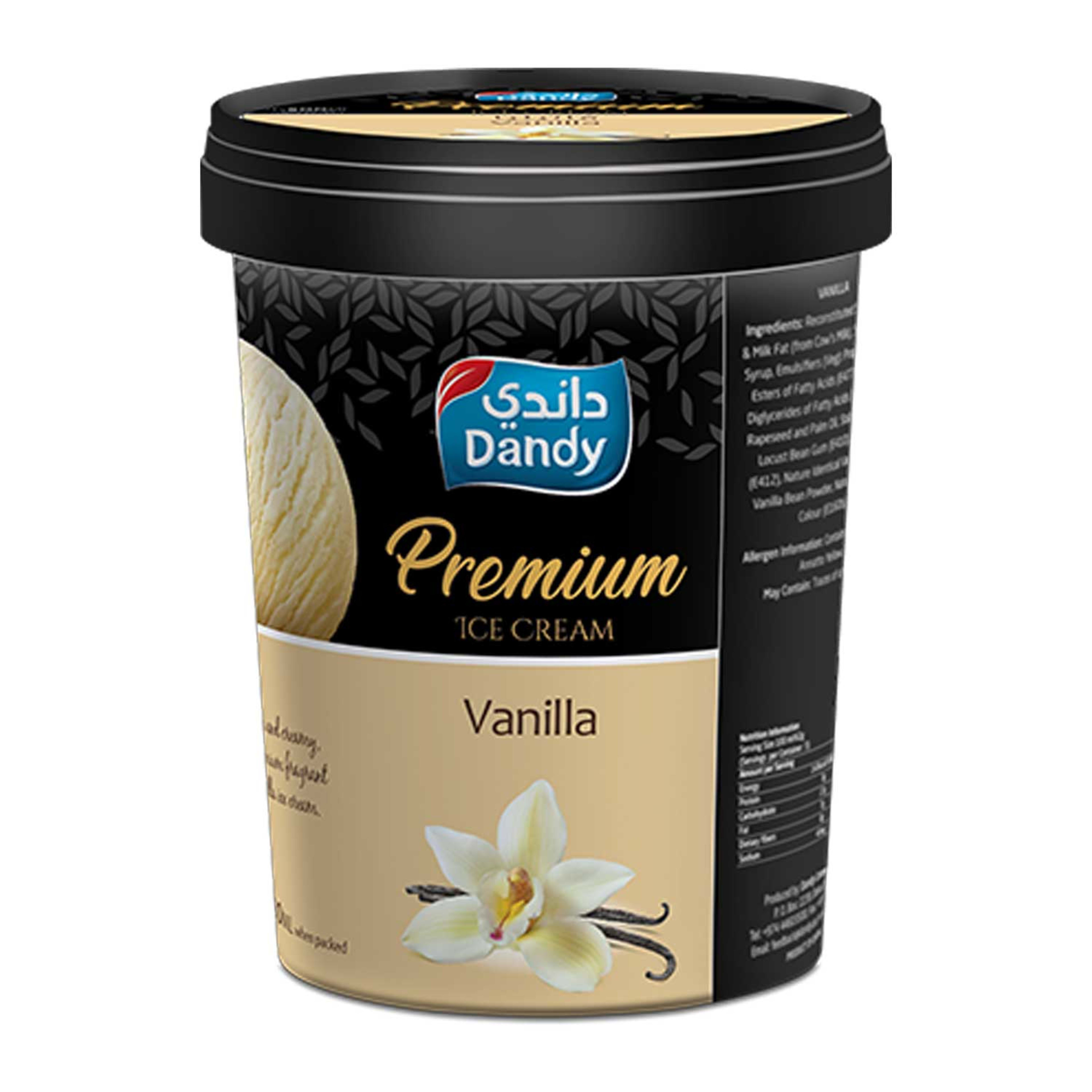 Dandy Ice Cream Premium Vanilla 1ltr