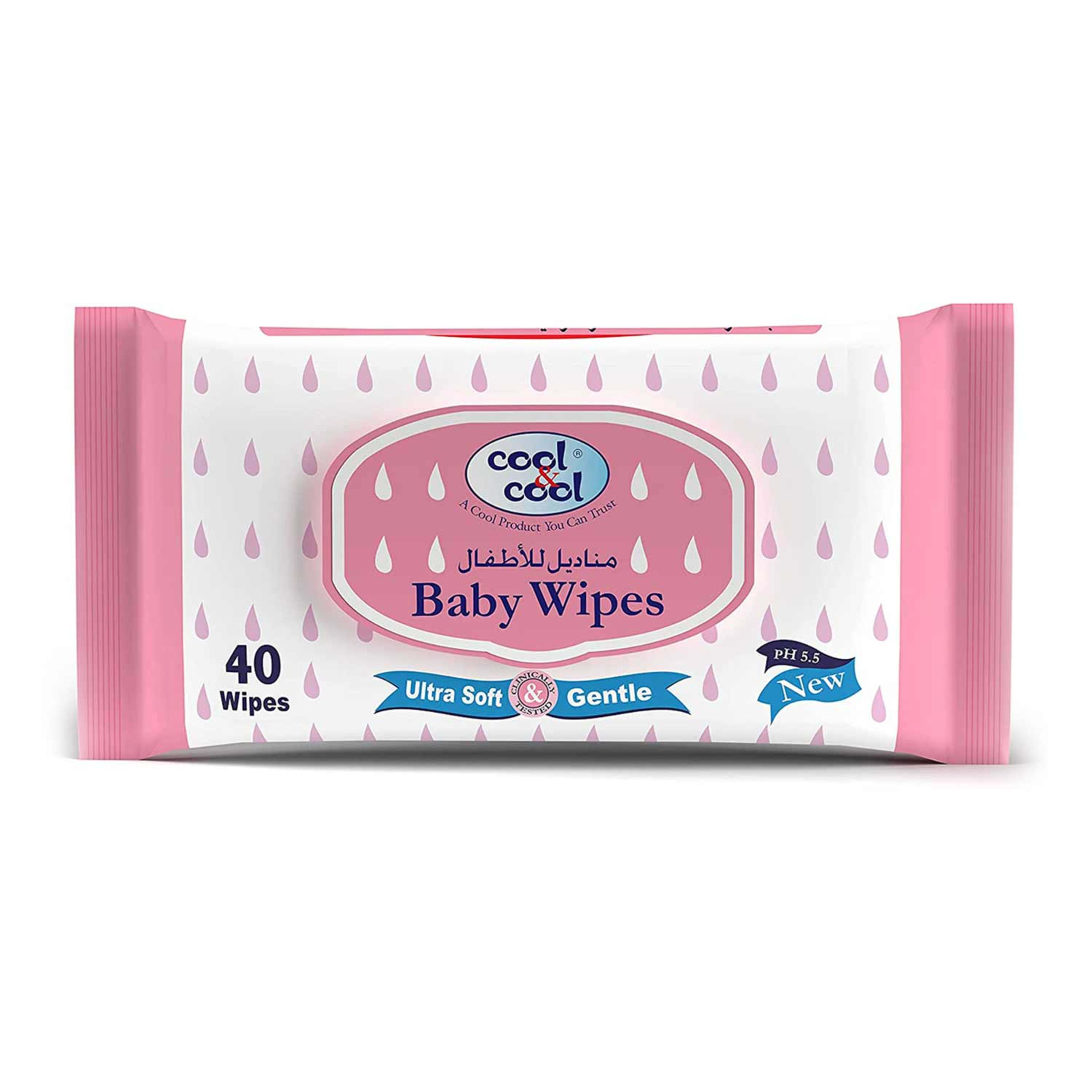 Cool & Cool Baby Wipes Ultra Soft & Gentle 40pcs