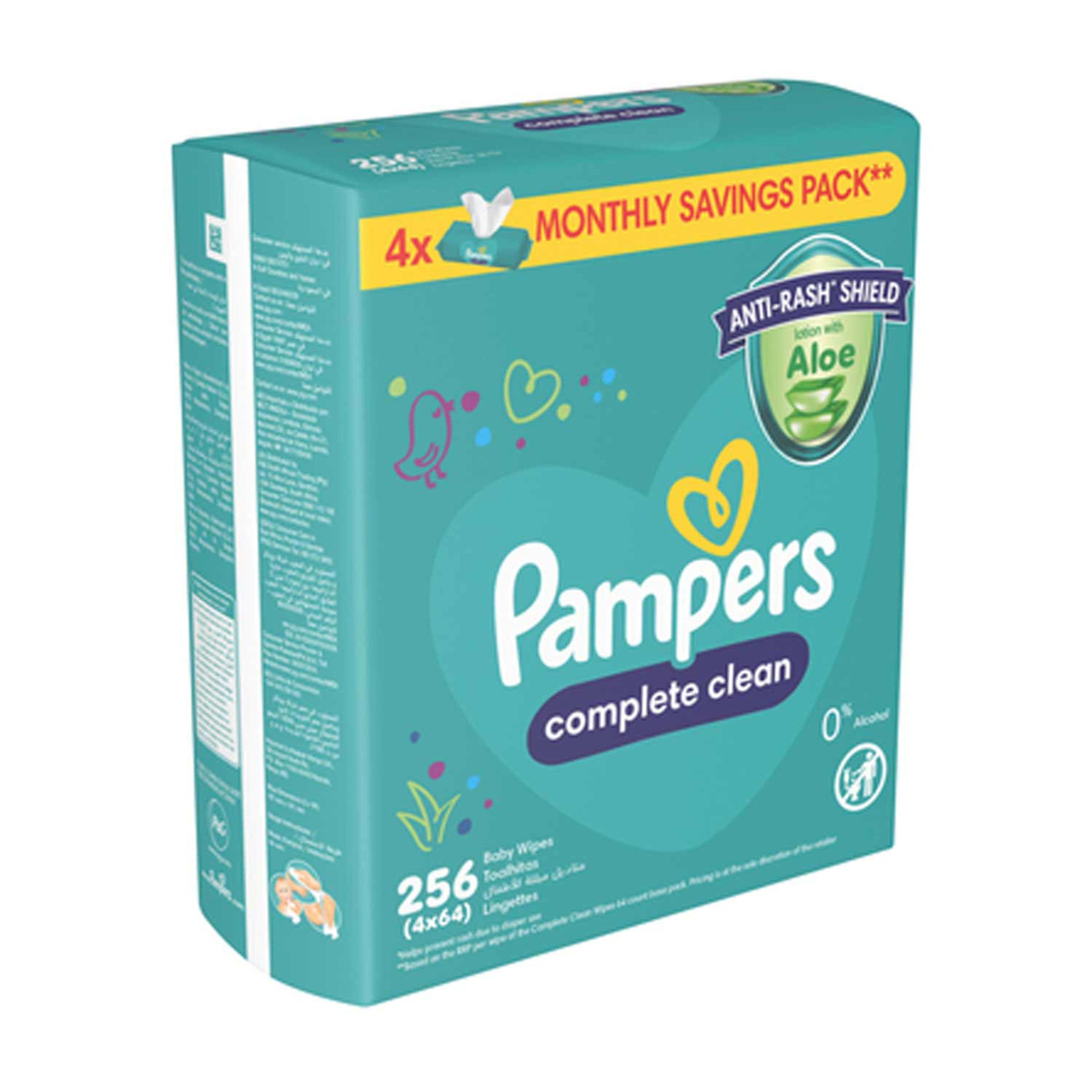 Pampers Fresh Clean Baby Wipes 256's (4x64) #ps162-0