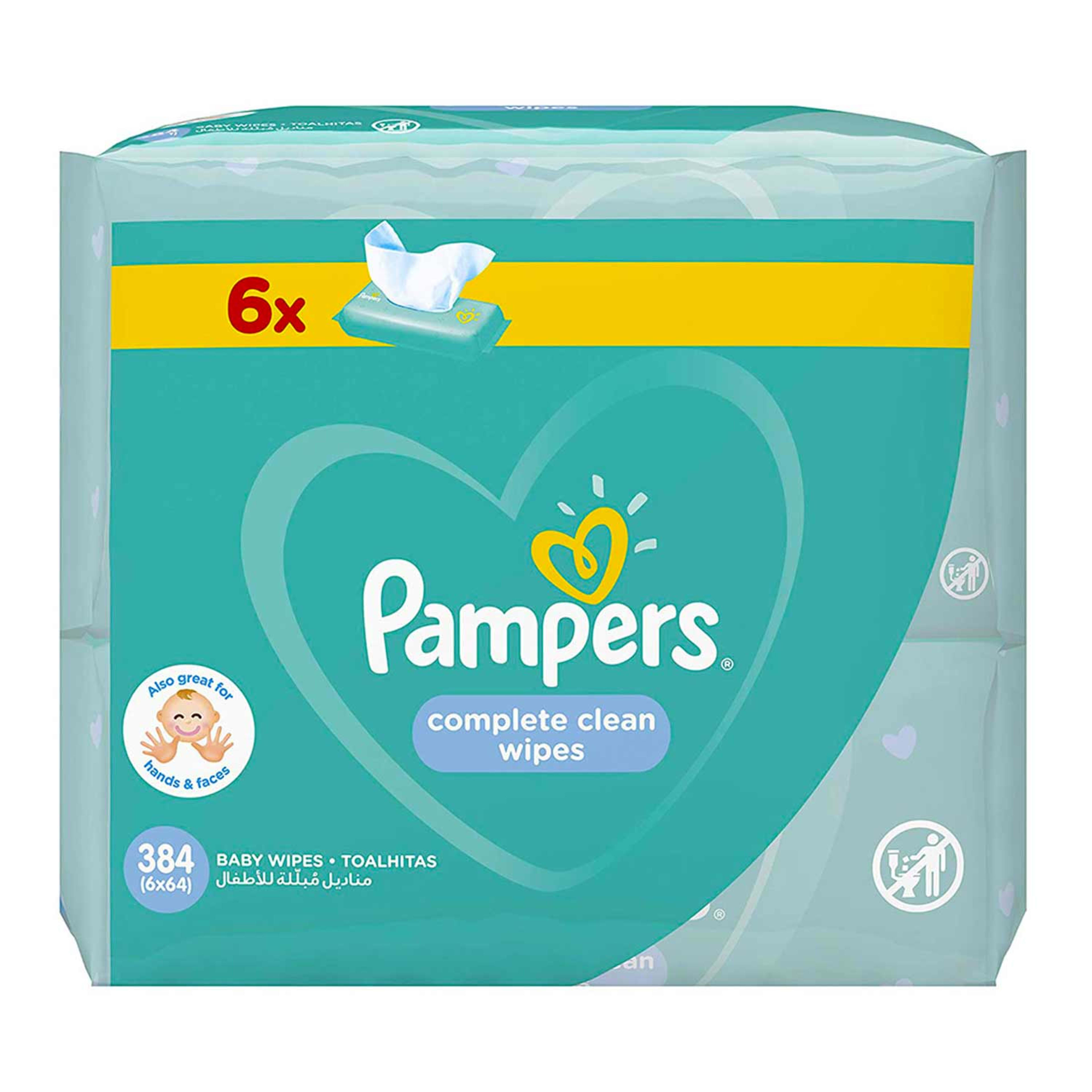 Pampers Fresh Clean Baby Wipes 384's (6x64) #ps163-0
