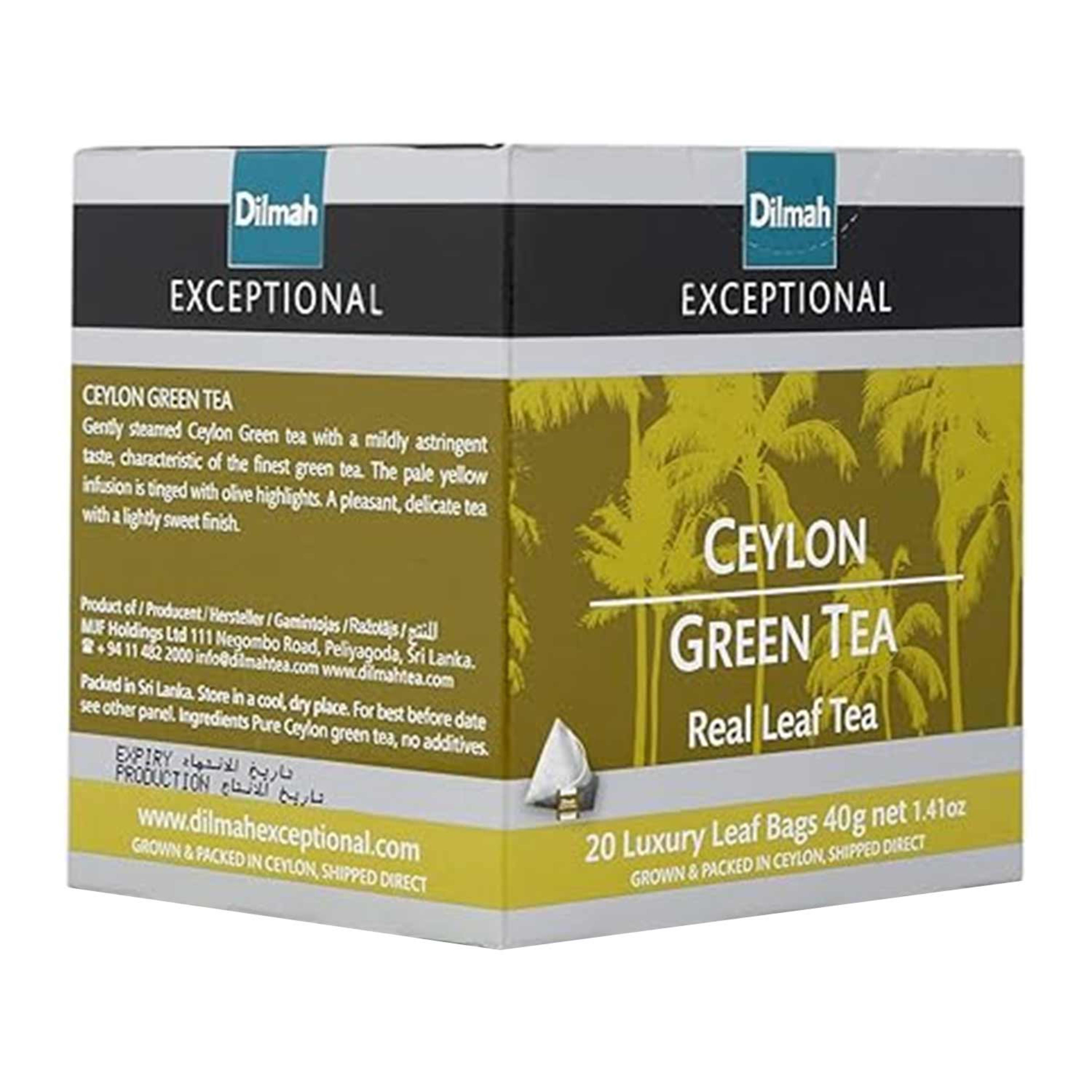 Dilmah Exceptional Ceylon Green Tea 40gm (20x2gm)