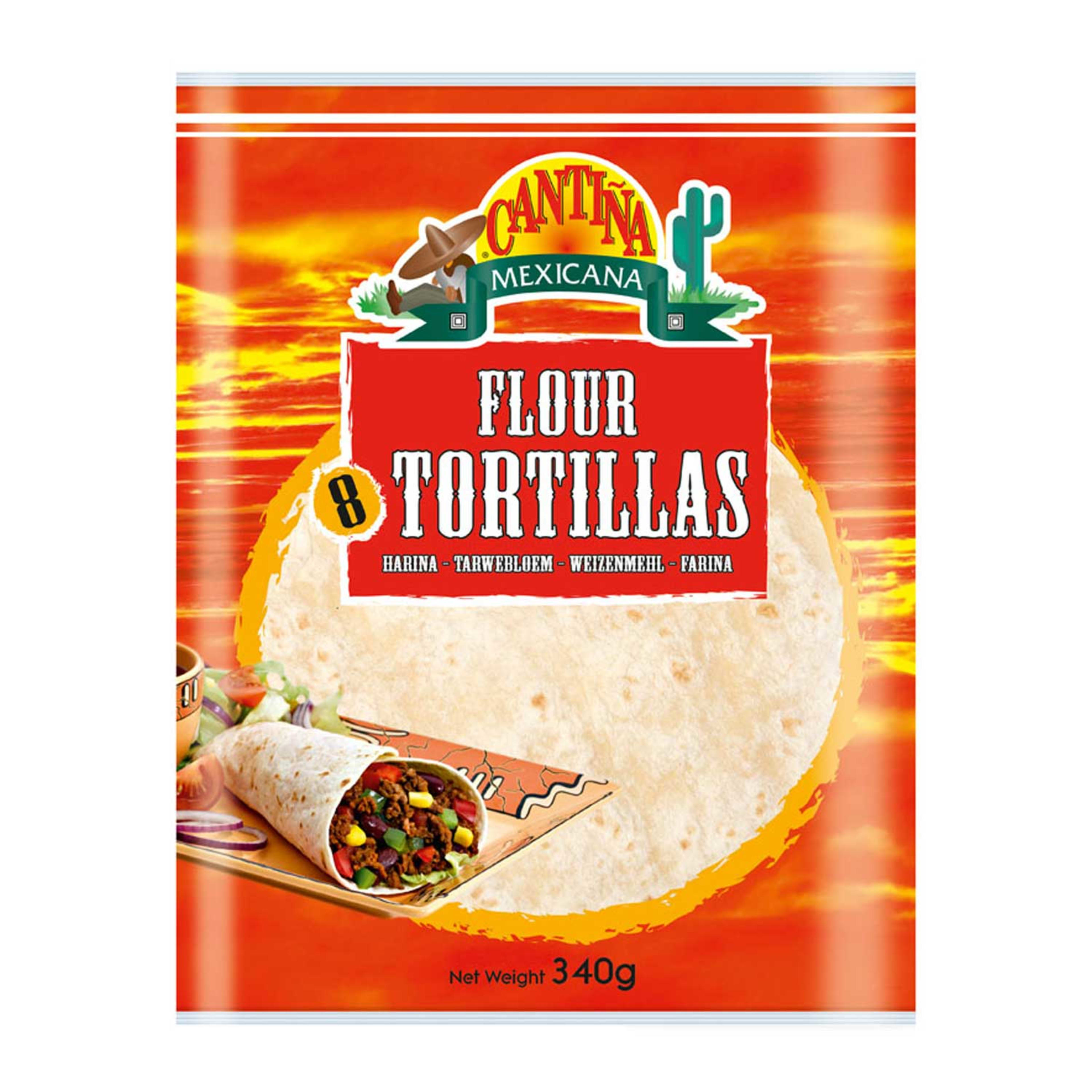 Cantina Mexicana 8 Wrap Tortillas 340gm