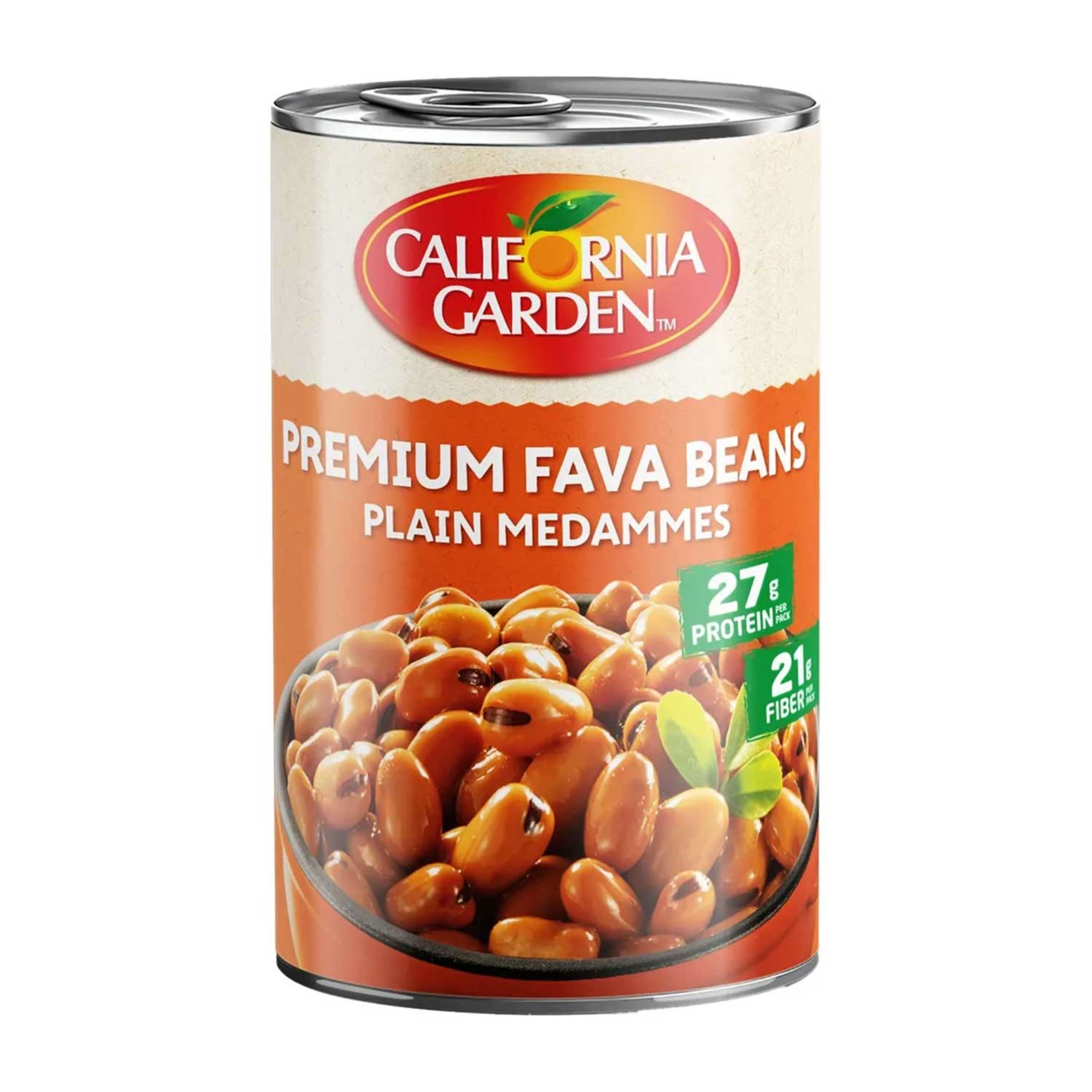 California Garden Premium Fava Beans Plain Medammes 450gm