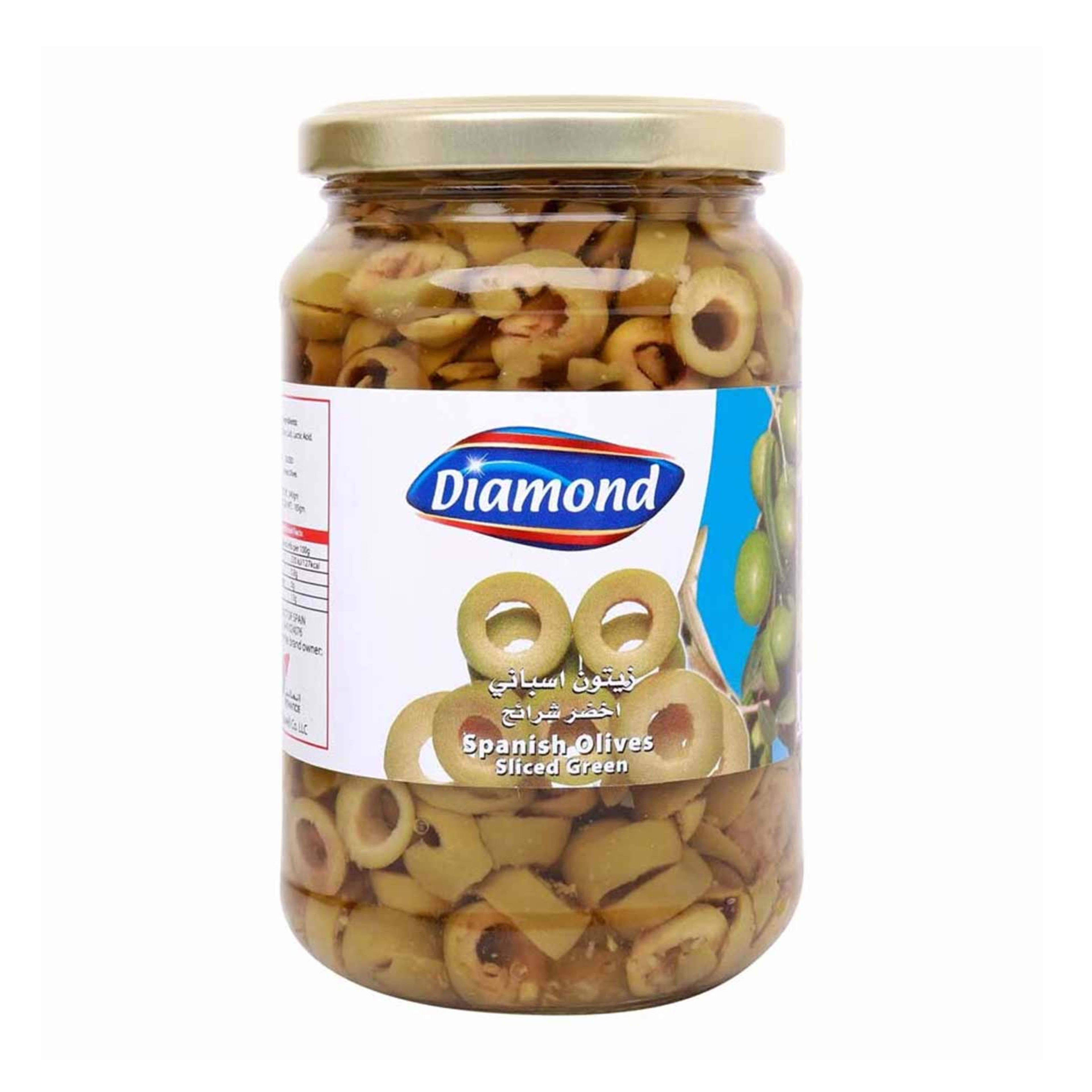 Diamond Spanish Green Olive Slices in Brine 170gm