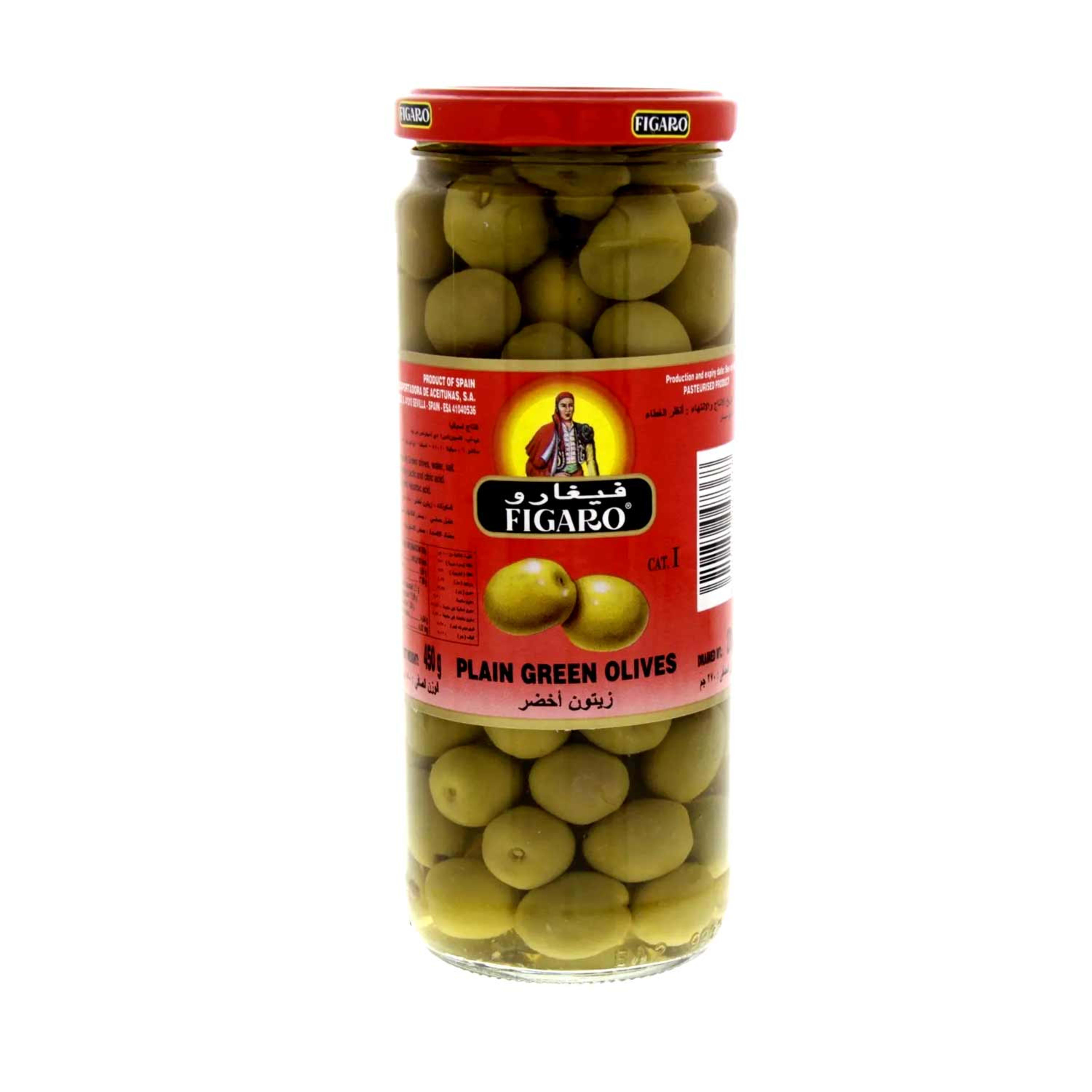 Figaro Plain Green Olives 270gm