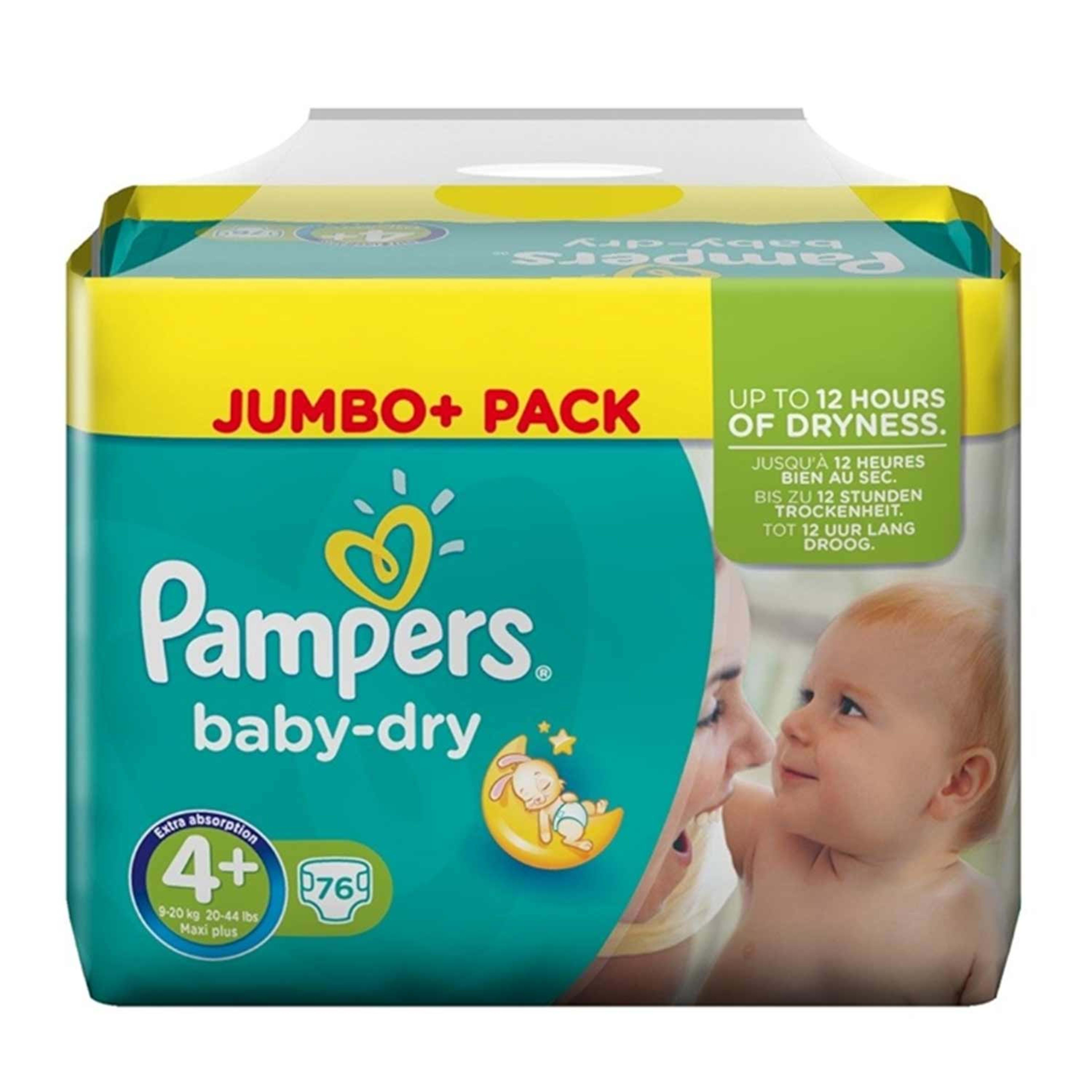 Pampers Baby Dry Maxi+ 76's Jumbo+ Pack #ps220-0